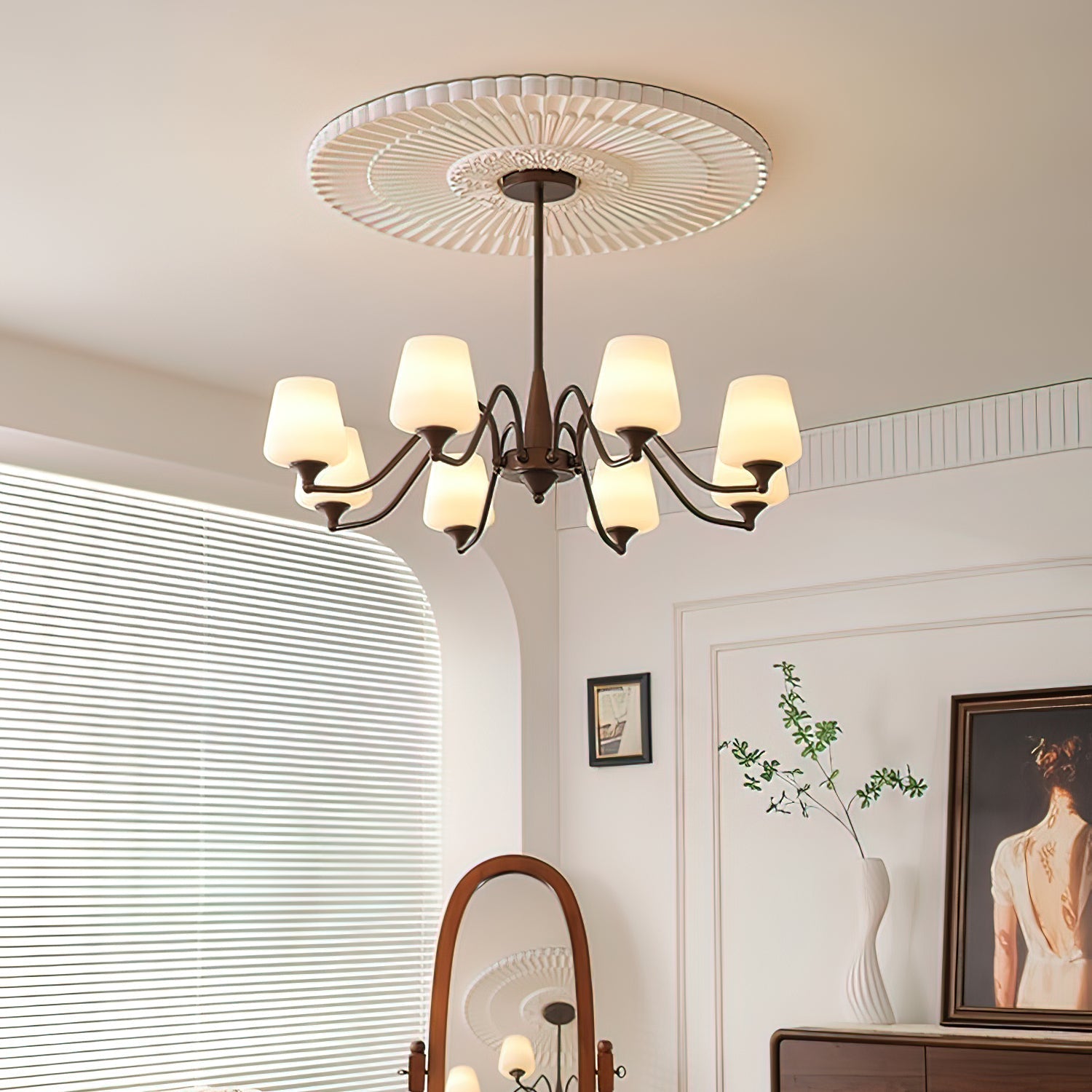 Aurora Lustre Frosted Glass Shades