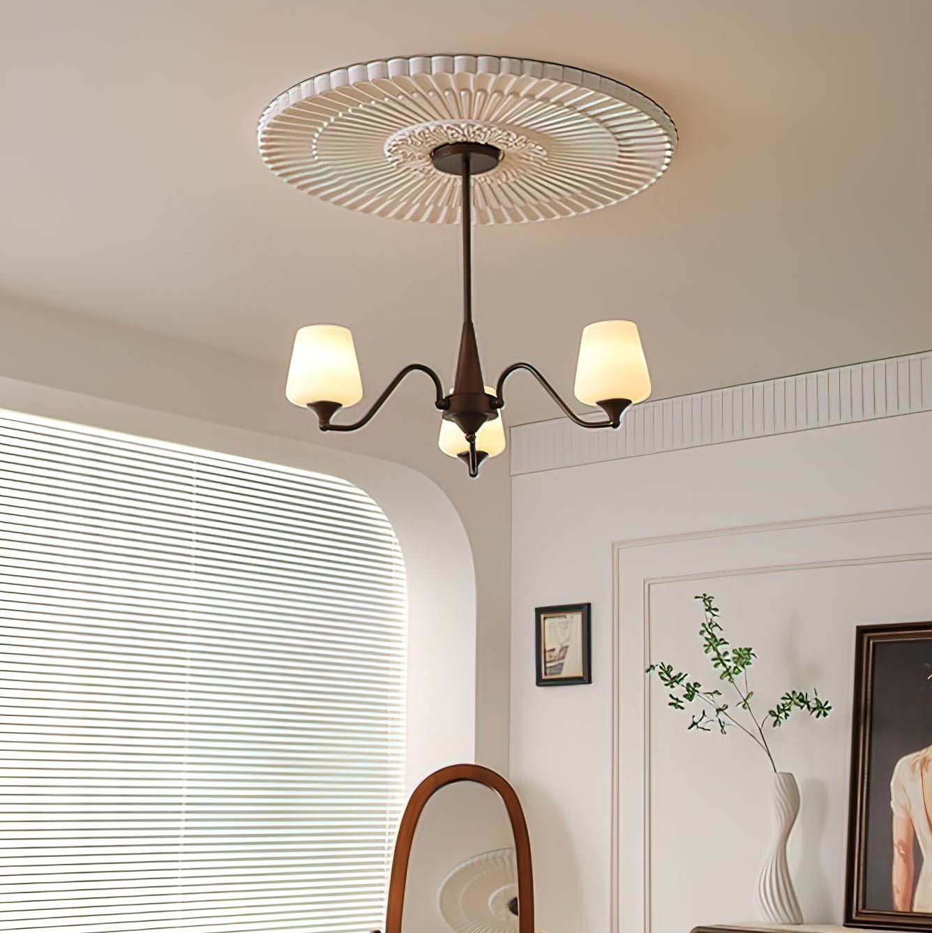 Aurora Lustre Frosted Glass Shades