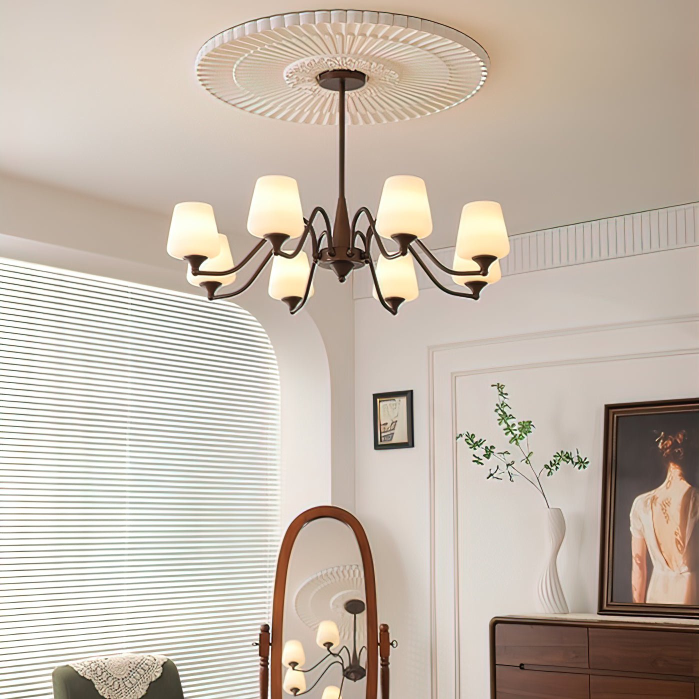 Aurora Lustre Frosted Glass Shades