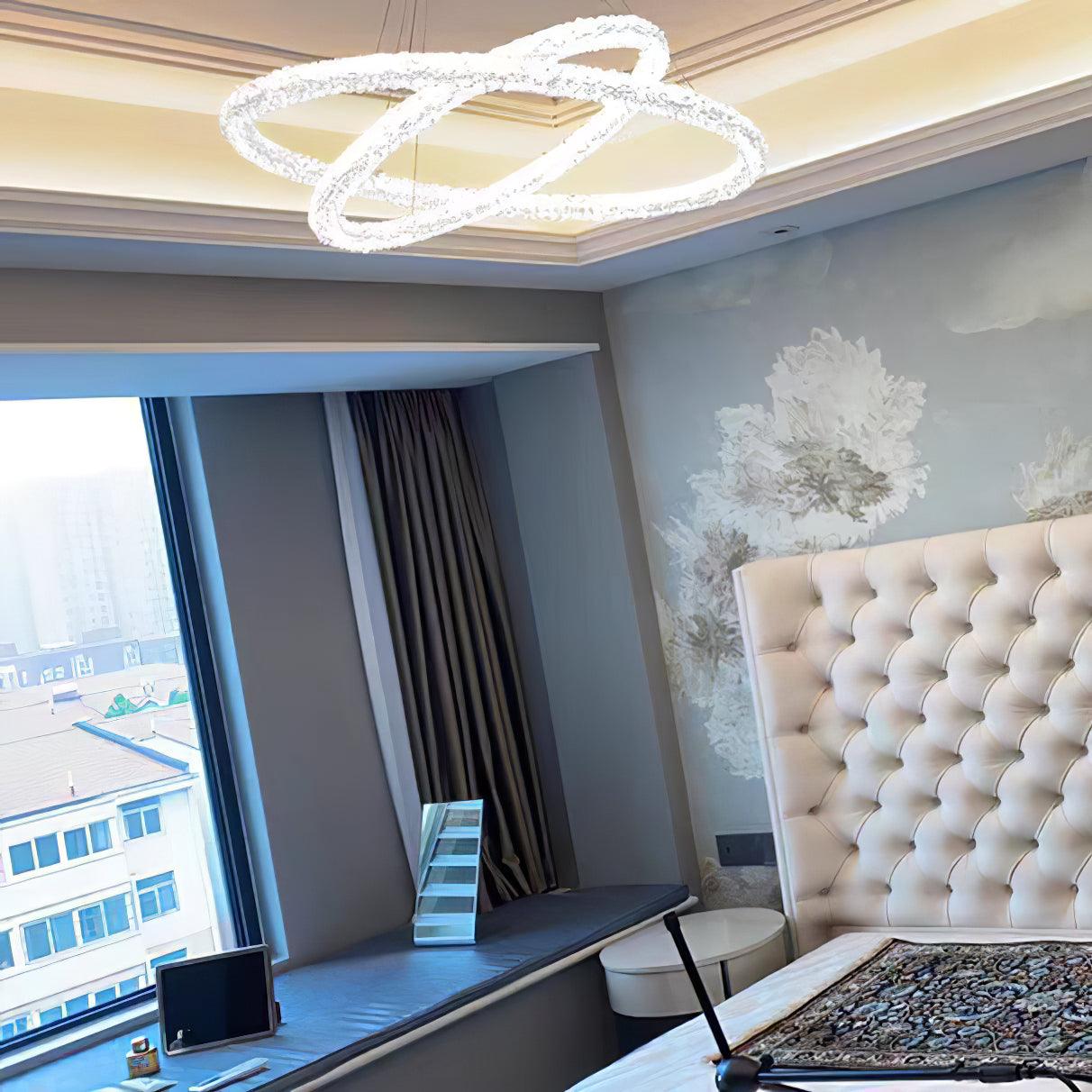 Lustra Lustre Anneau en Cristal LED