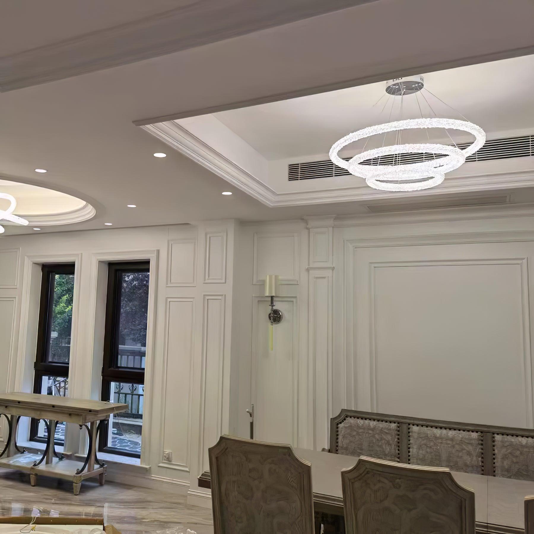Lustra Lustre Anneau en Cristal LED