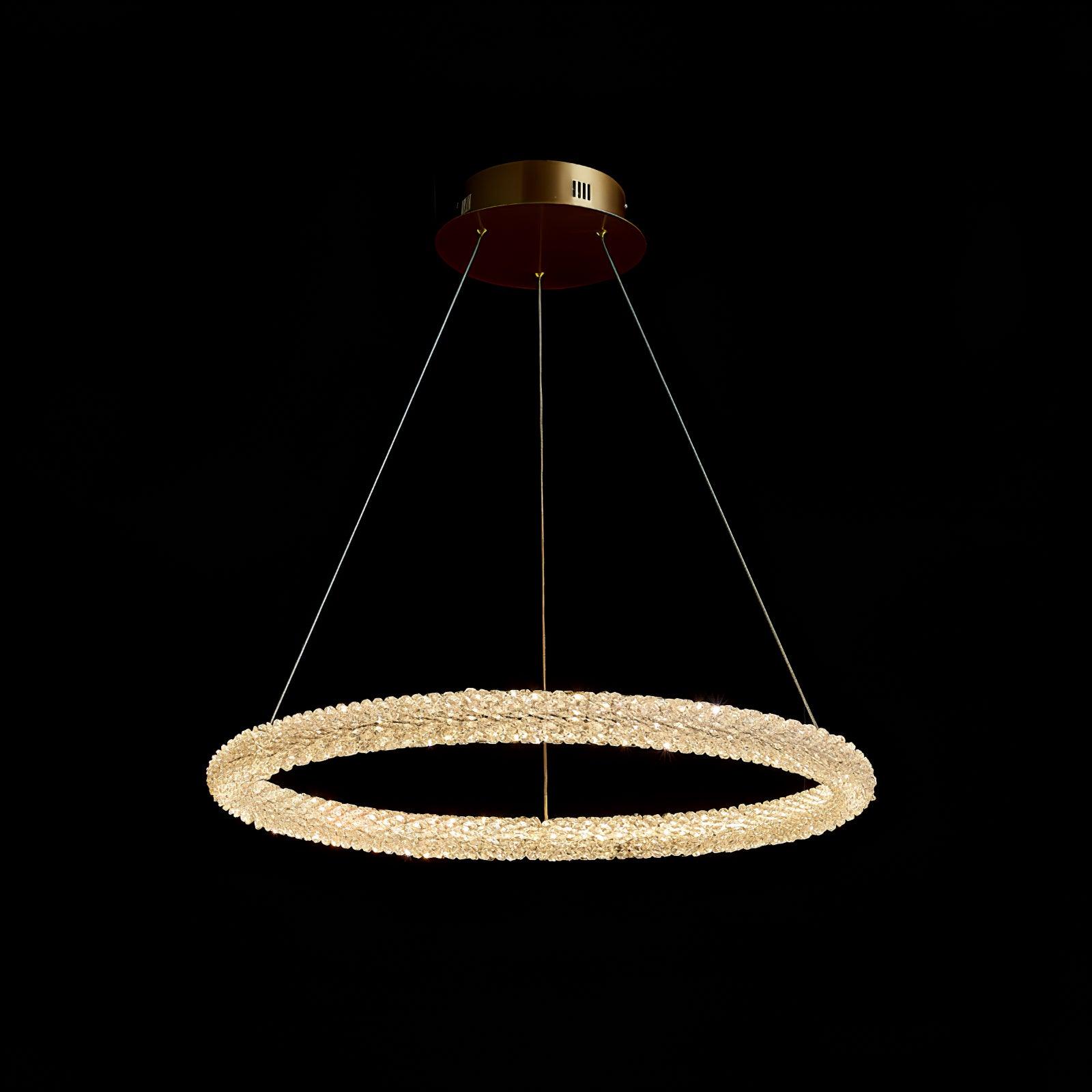 Lustra Lustre Anneau en Cristal LED