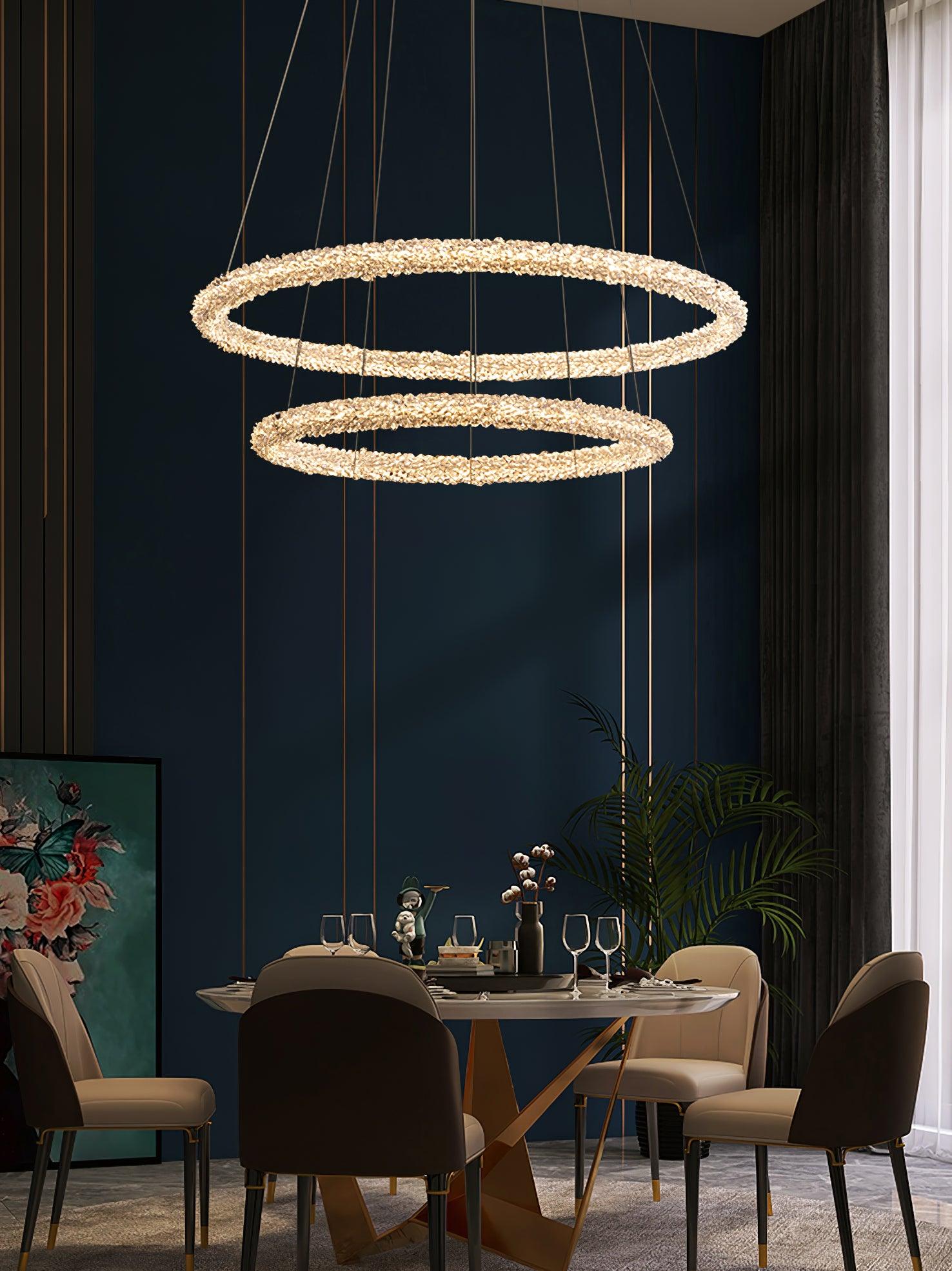 Lustra Lustre Anneau en Cristal LED