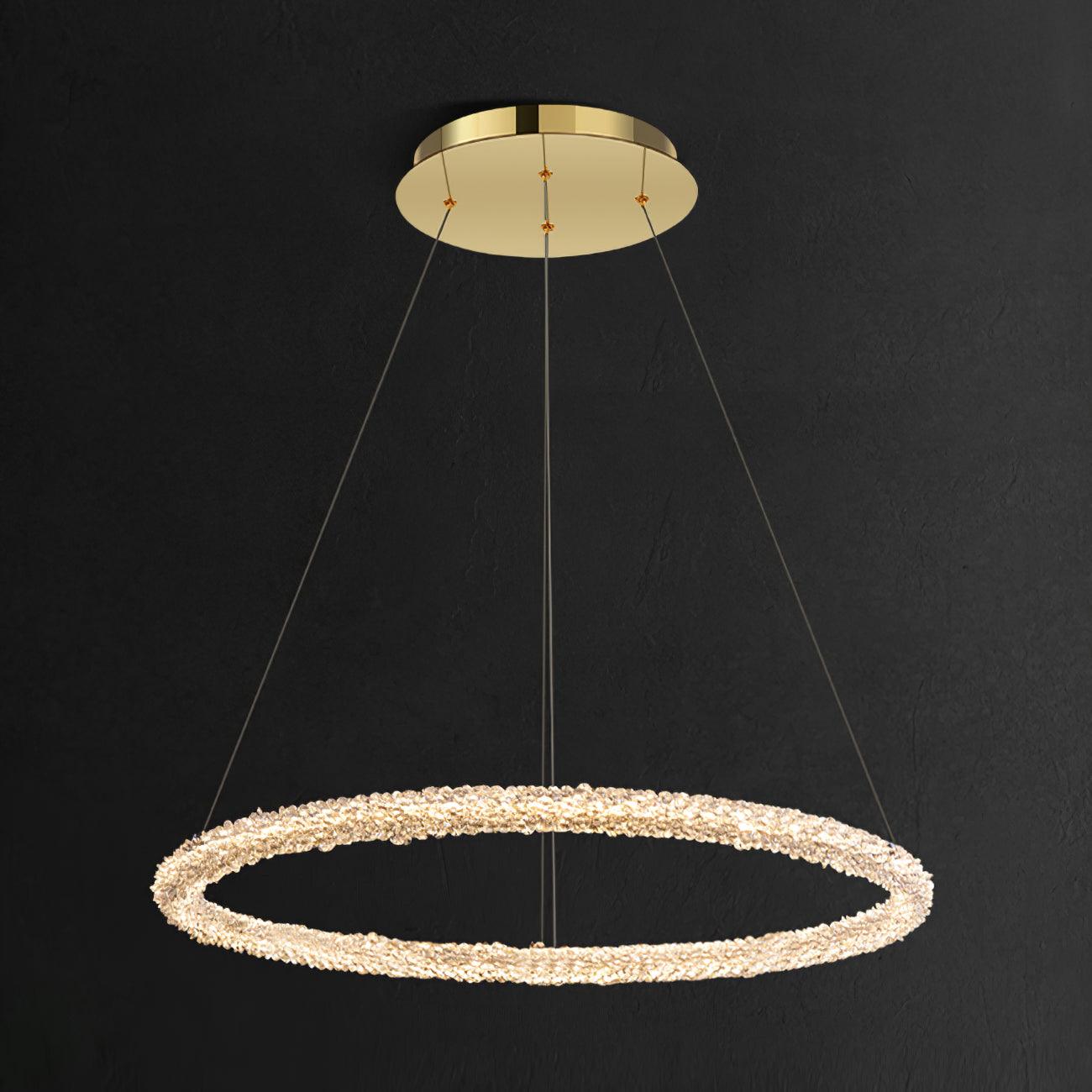 Lustra Lustre Anneau en Cristal LED
