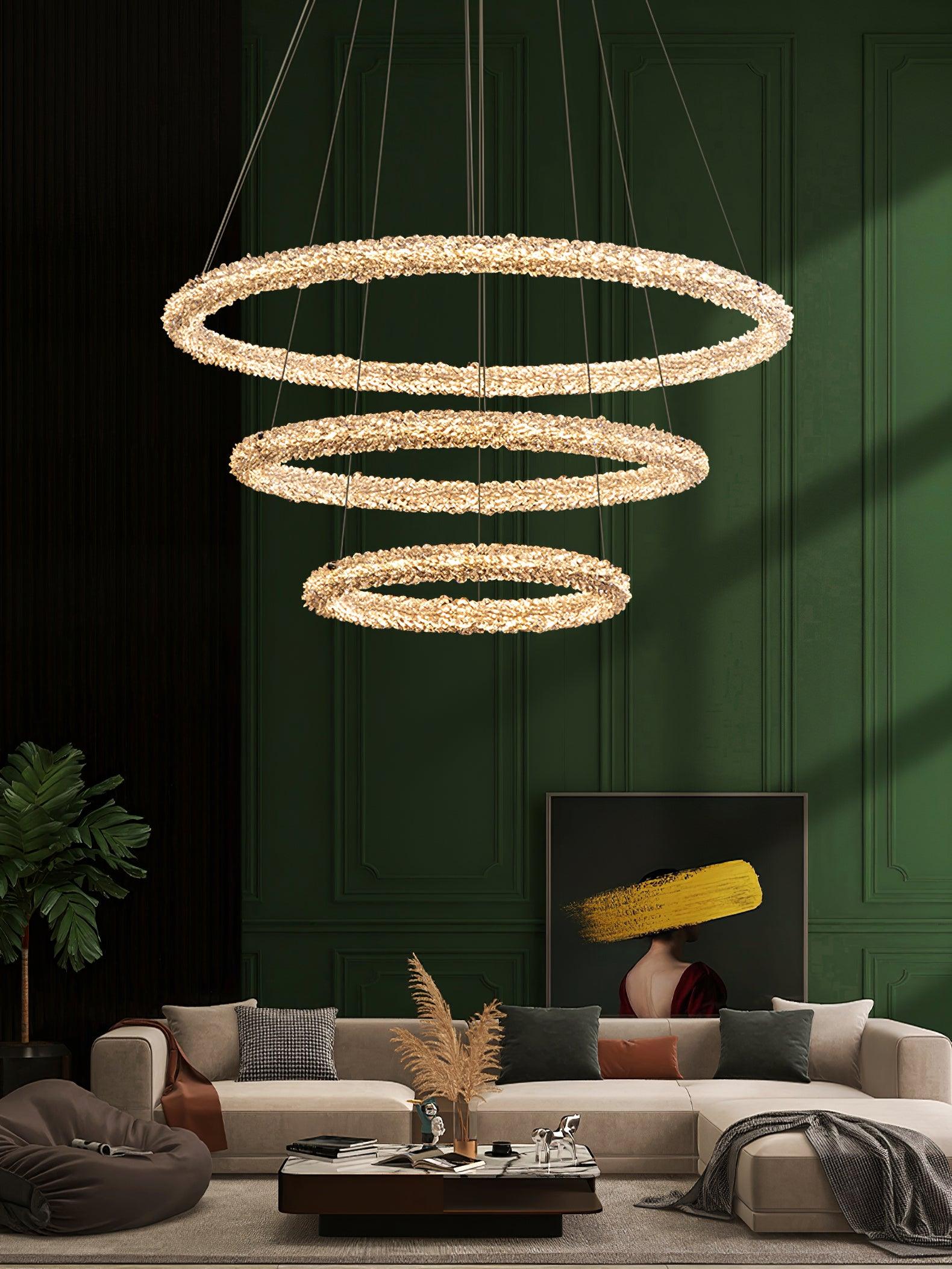 Lustra Lustre Anneau en Cristal LED