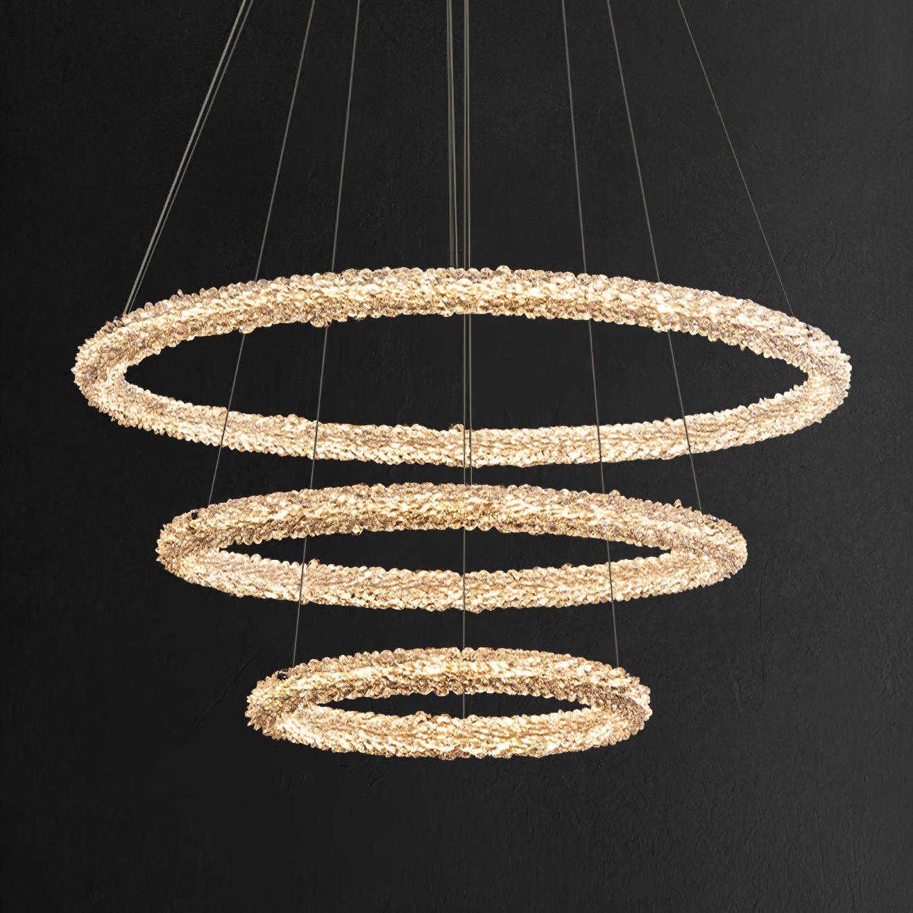 Lustra Lustre Anneau en Cristal LED