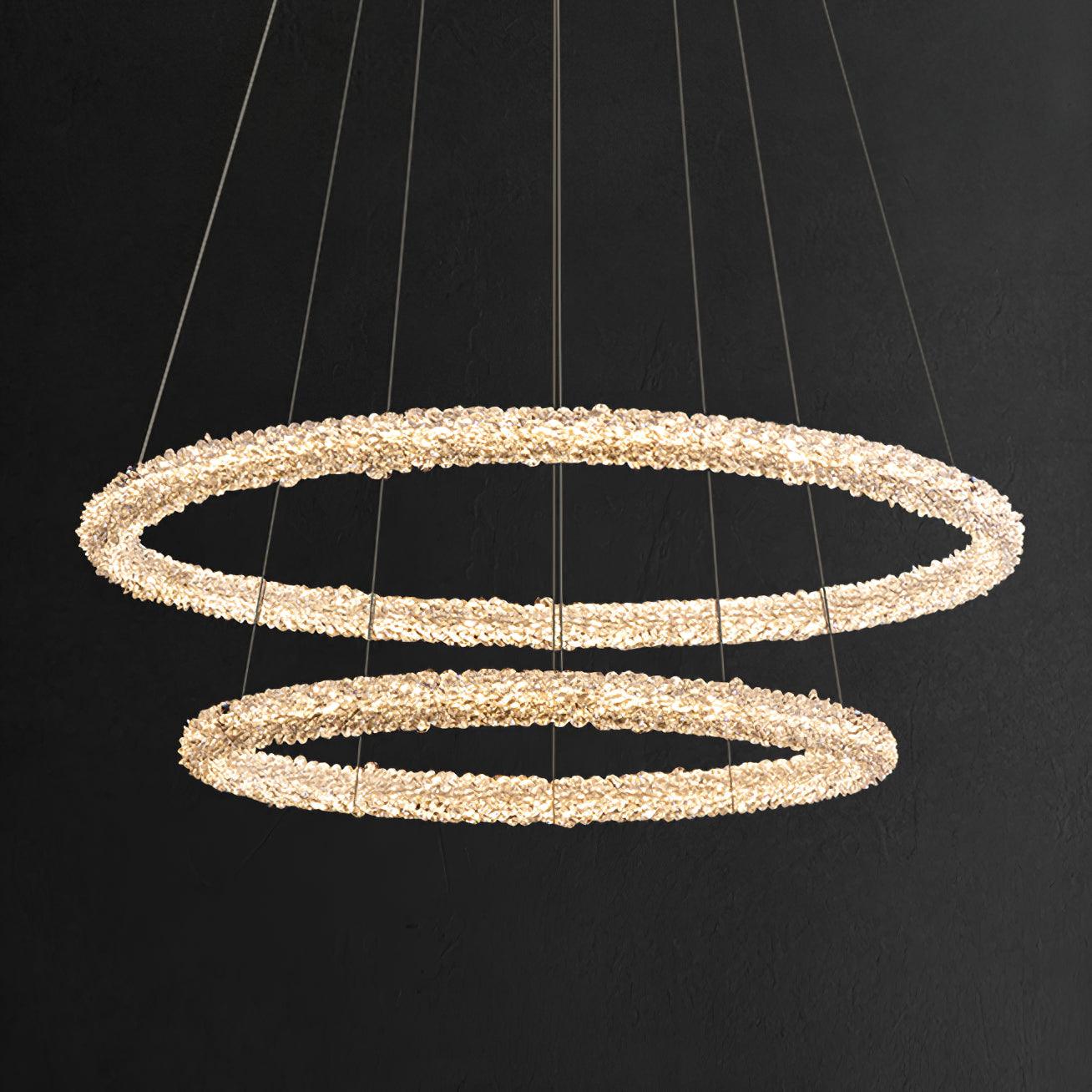 Lustra Lustre Anneau en Cristal LED