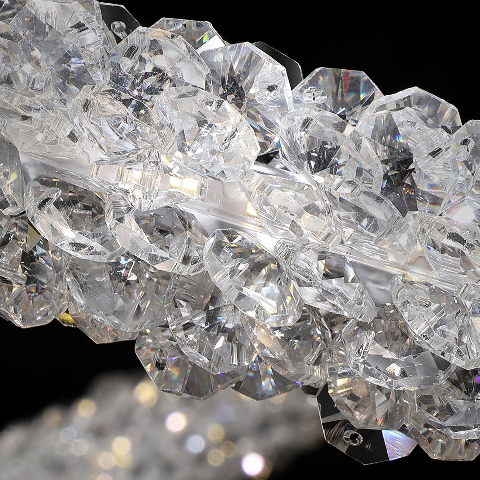 Lustra Lustre Anneau en Cristal LED