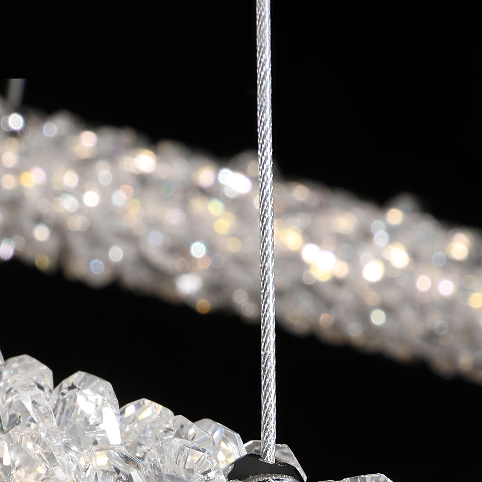 Lustra Lustre Anneau en Cristal LED