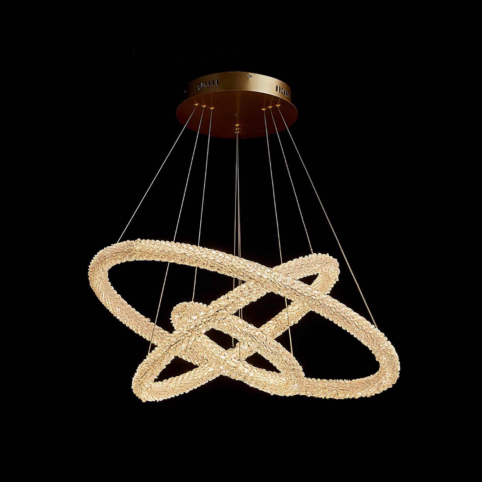 Lustra Lustre Anneau en Cristal LED