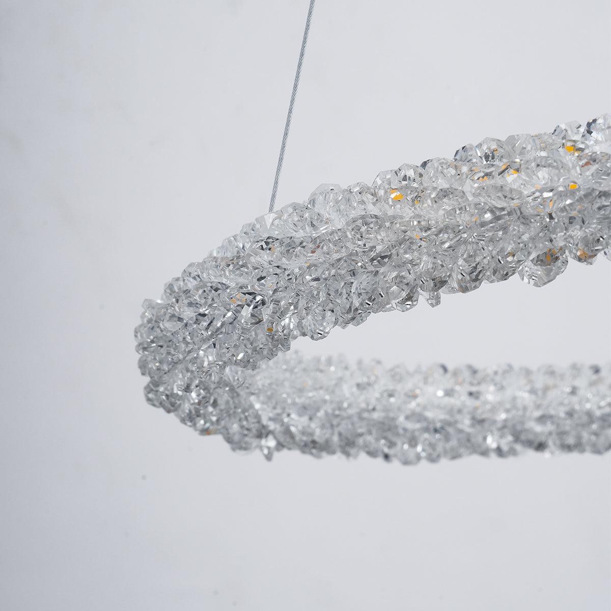Lustra Lustre Anneau en Cristal LED