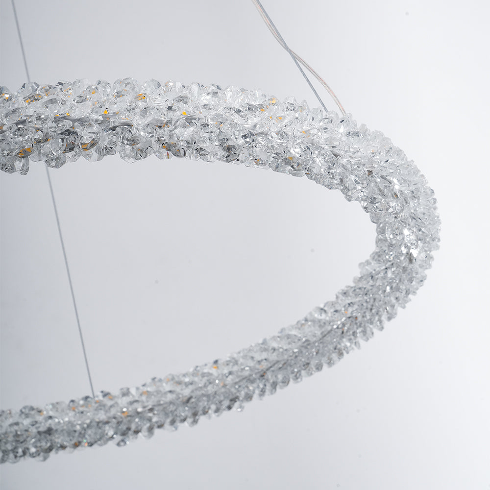Lustra Lustre Anneau en Cristal LED