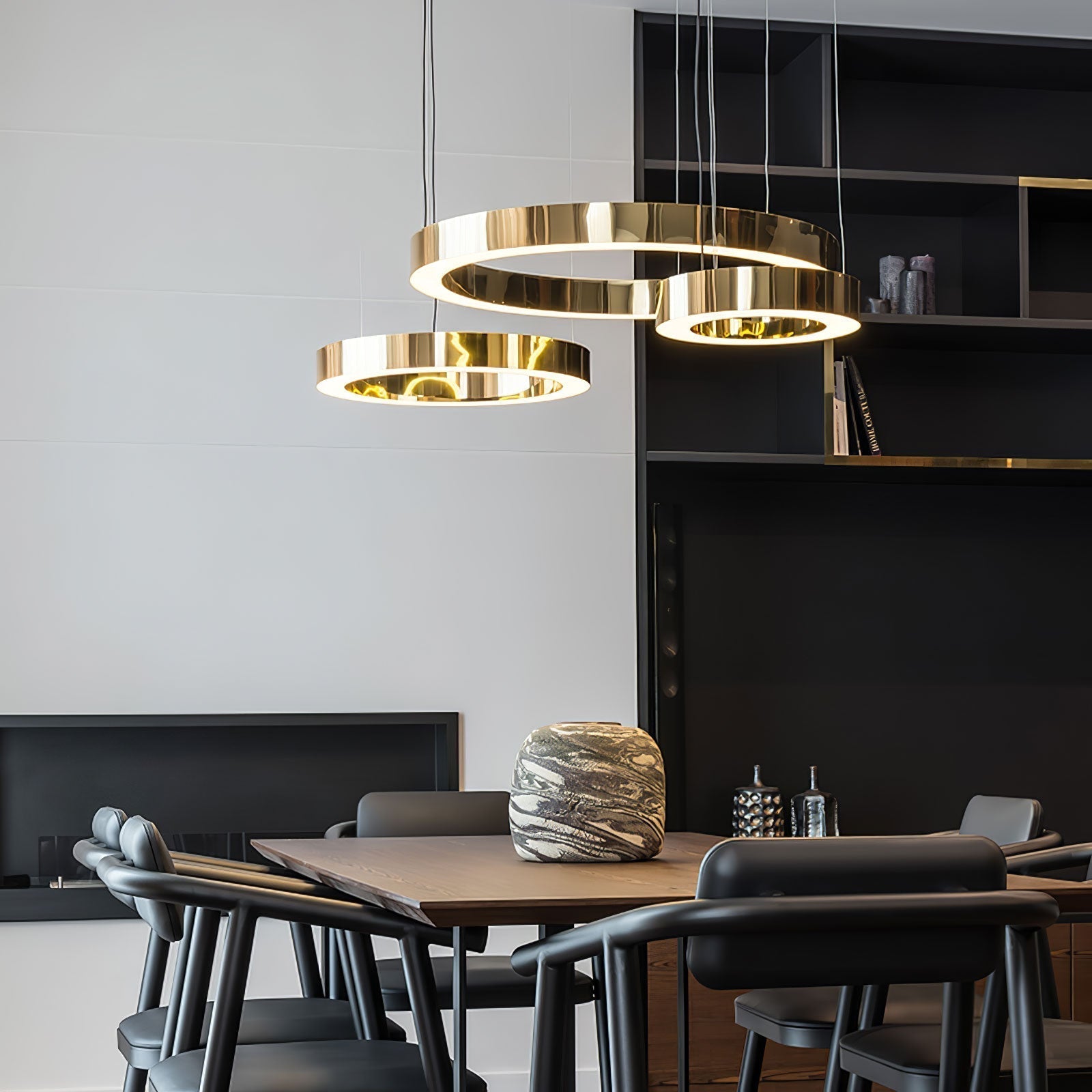 Lustra Suspension Dorée Moderne