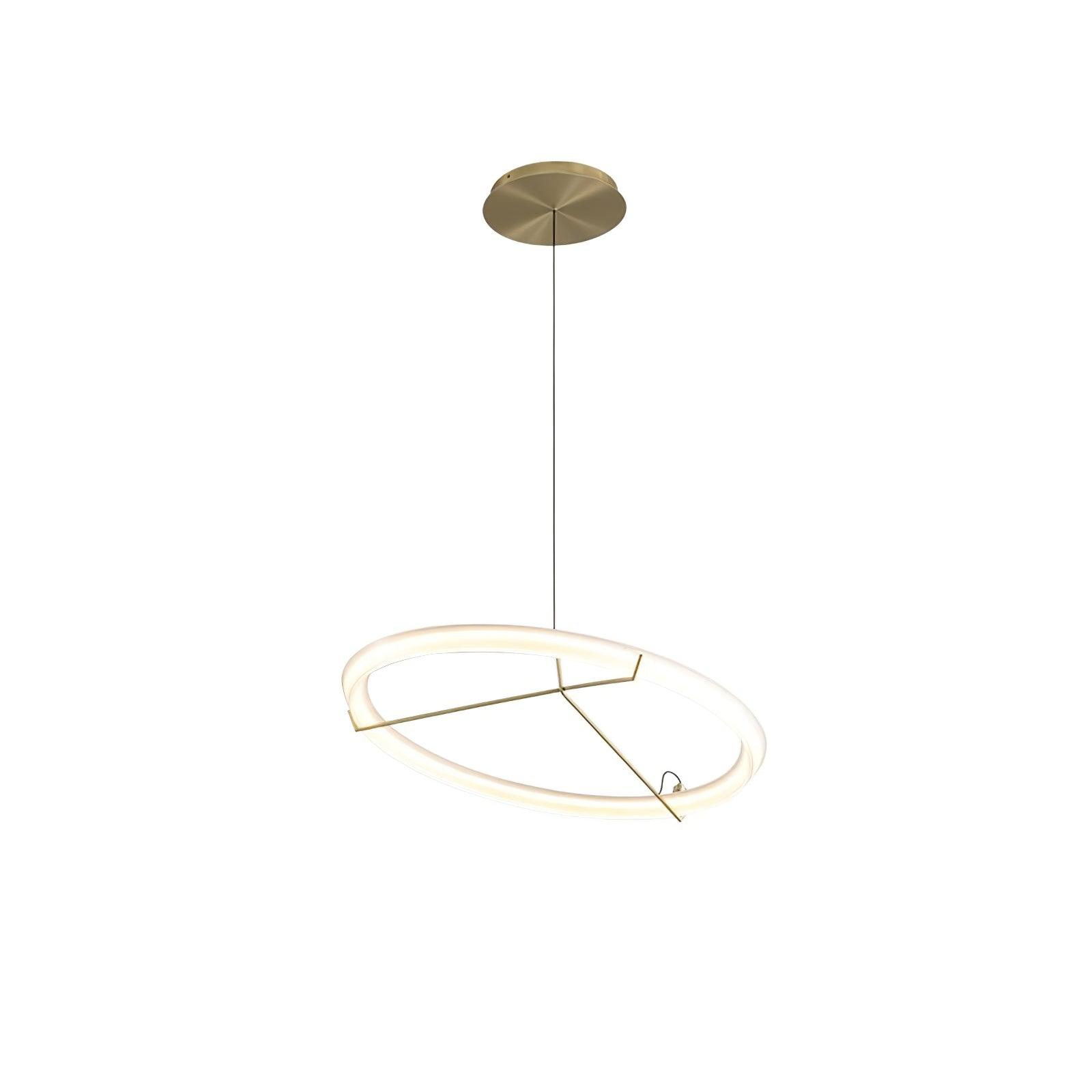 Lustra Lustre Moderne Acier Inoxydable Anneau