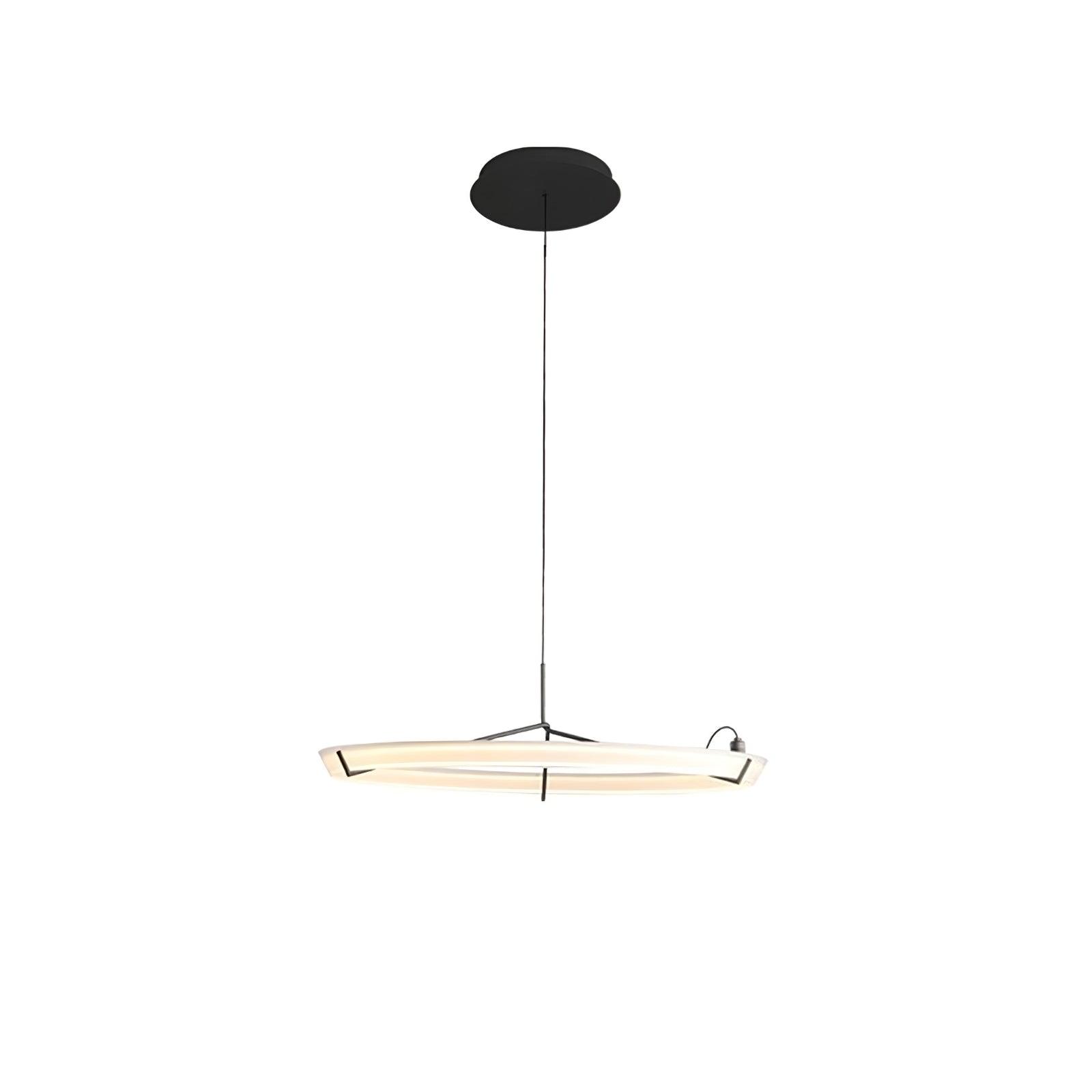 Lustra Lustre Moderne Acier Inoxydable Anneau