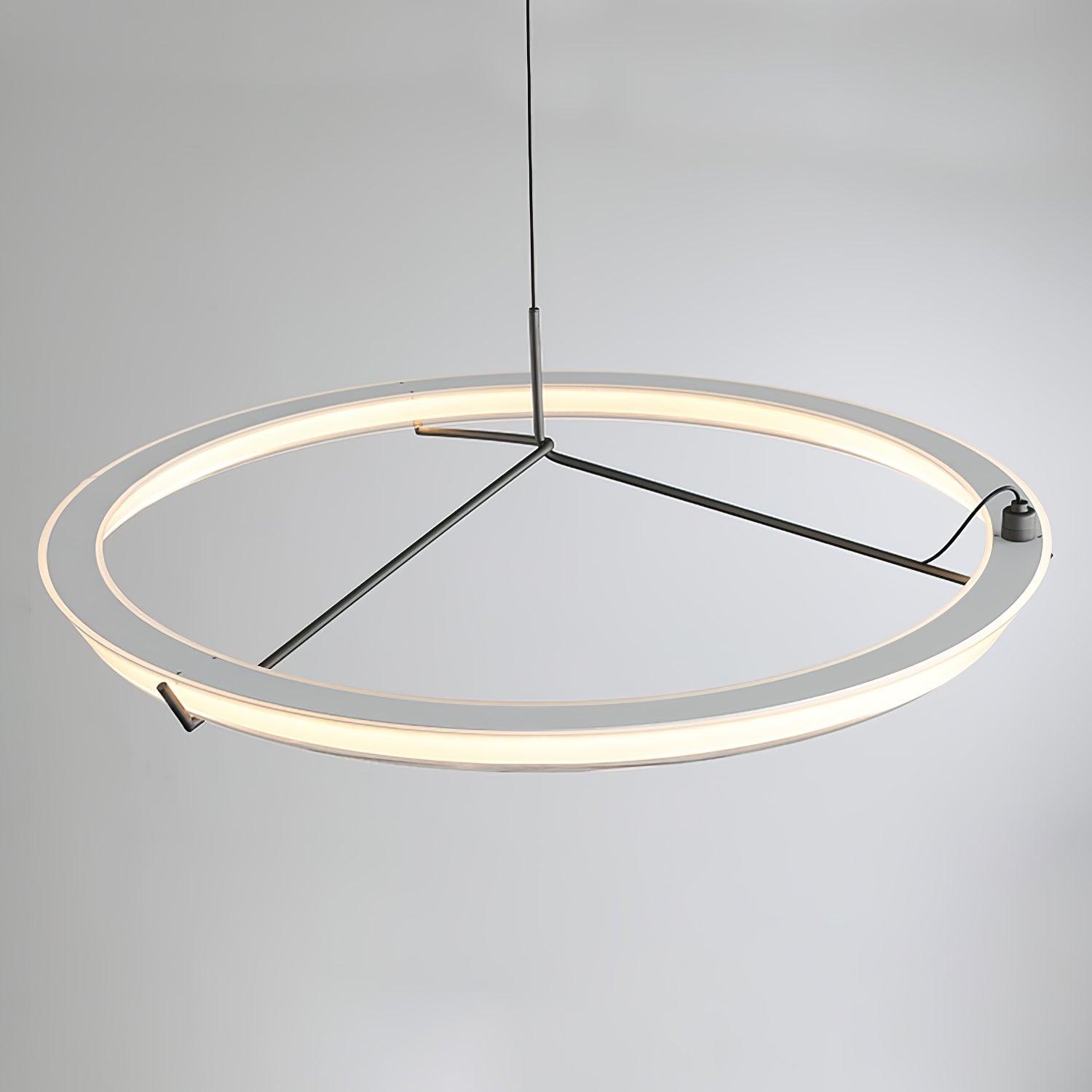 Lustra Lustre Moderne Acier Inoxydable Anneau
