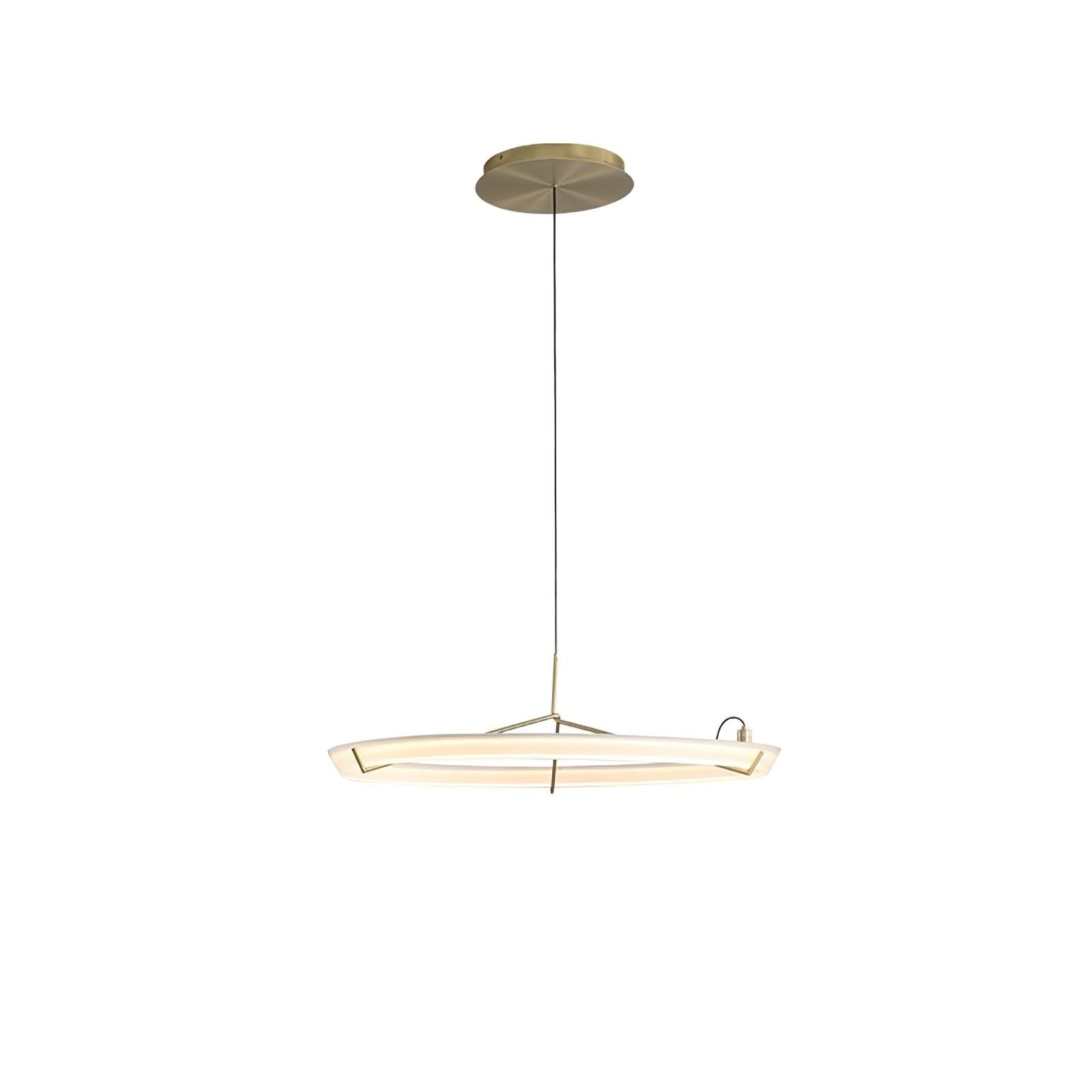 Lustra Lustre Moderne Acier Inoxydable Anneau