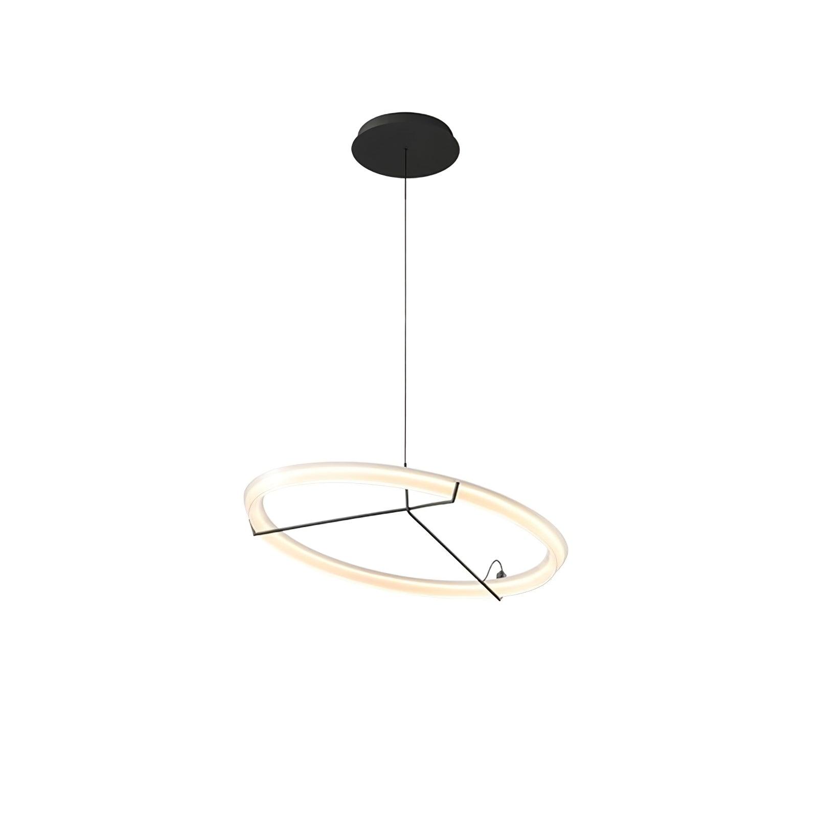 Lustra Lustre Moderne Acier Inoxydable Anneau