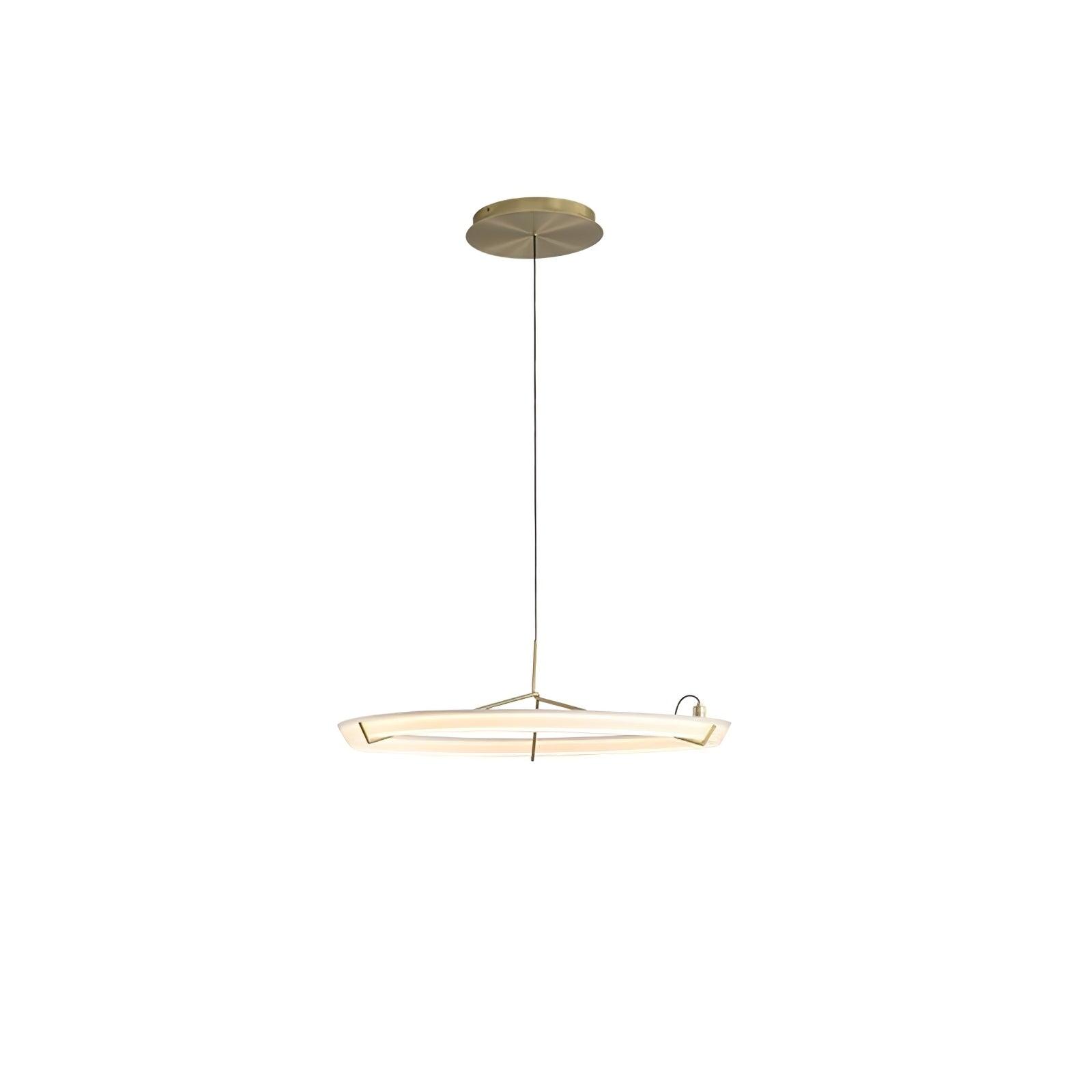 Lustra Lustre Moderne Acier Inoxydable Anneau