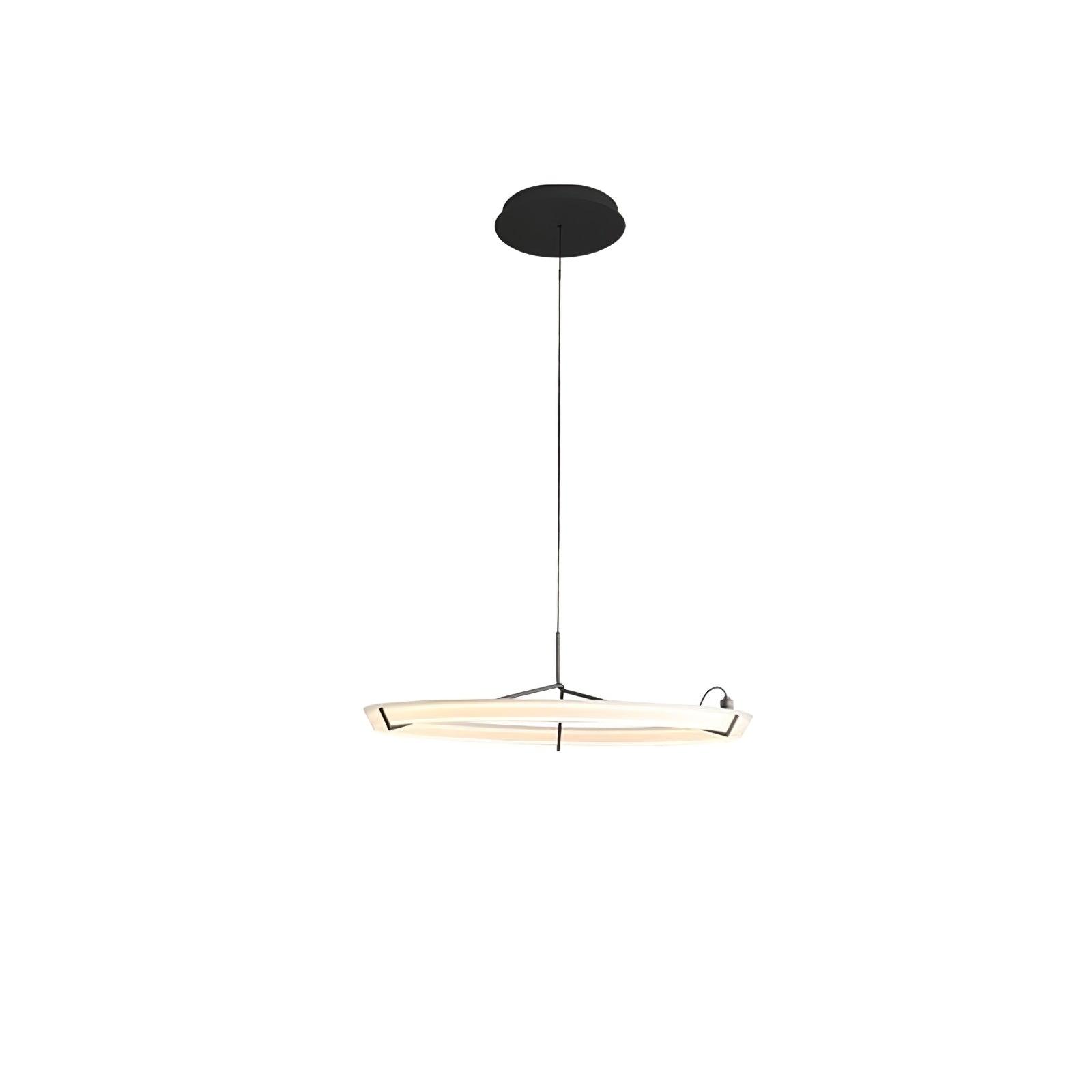 Lustra Lustre Moderne Acier Inoxydable Anneau