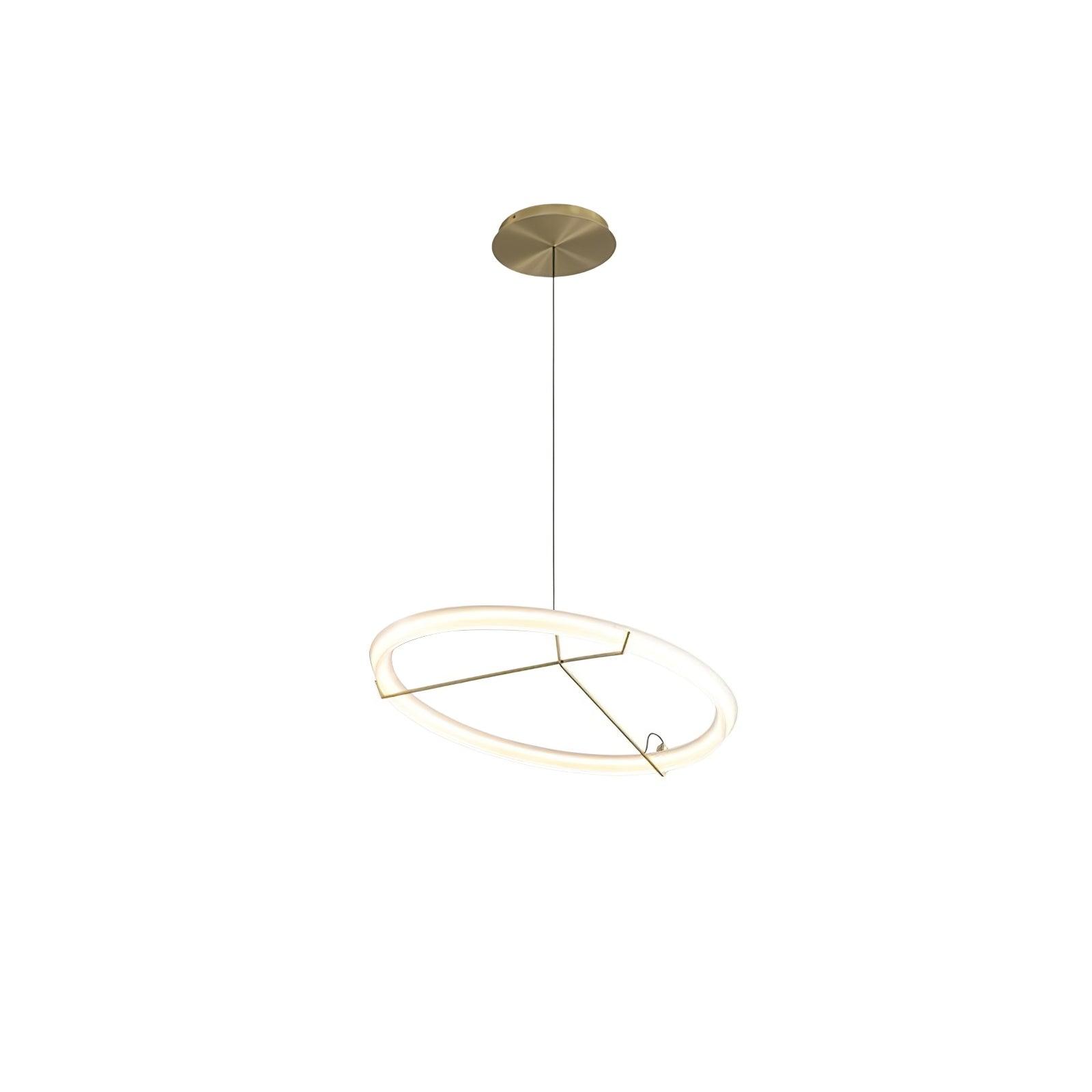 Lustra Lustre Moderne Acier Inoxydable Anneau