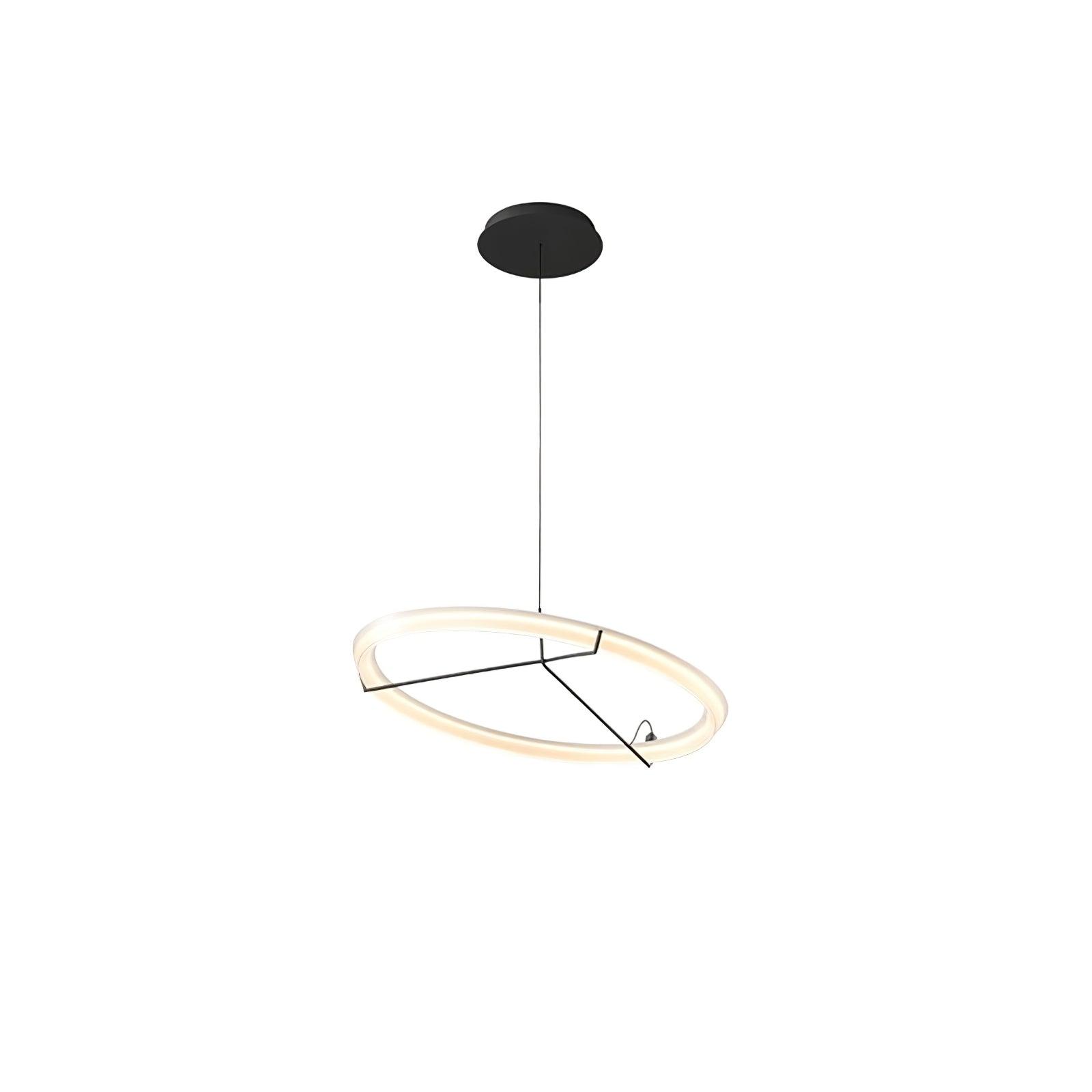 Lustra Lustre Moderne Acier Inoxydable Anneau