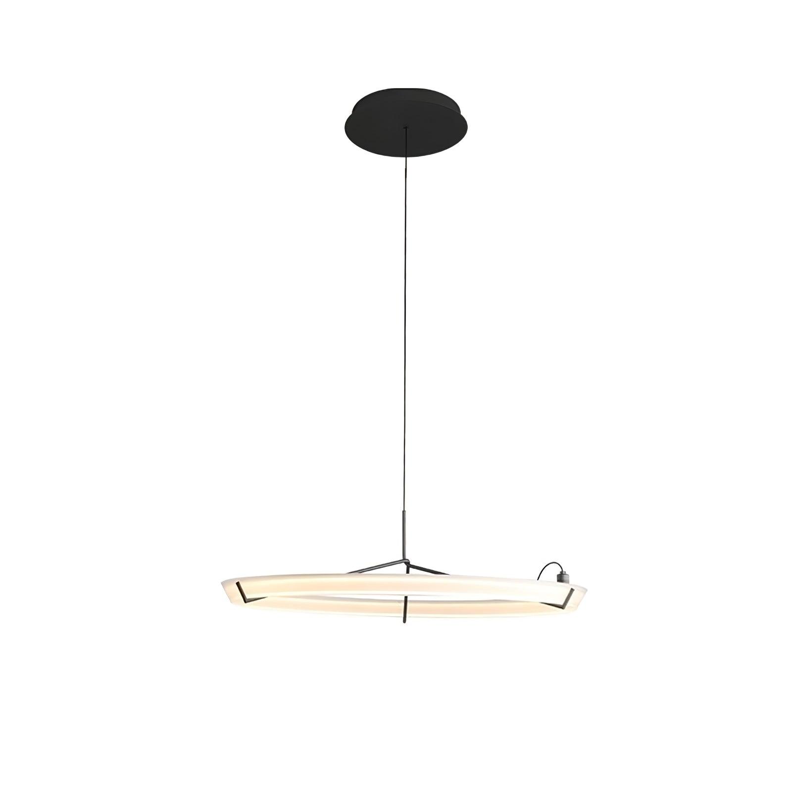 Lustra Lustre Moderne Acier Inoxydable Anneau