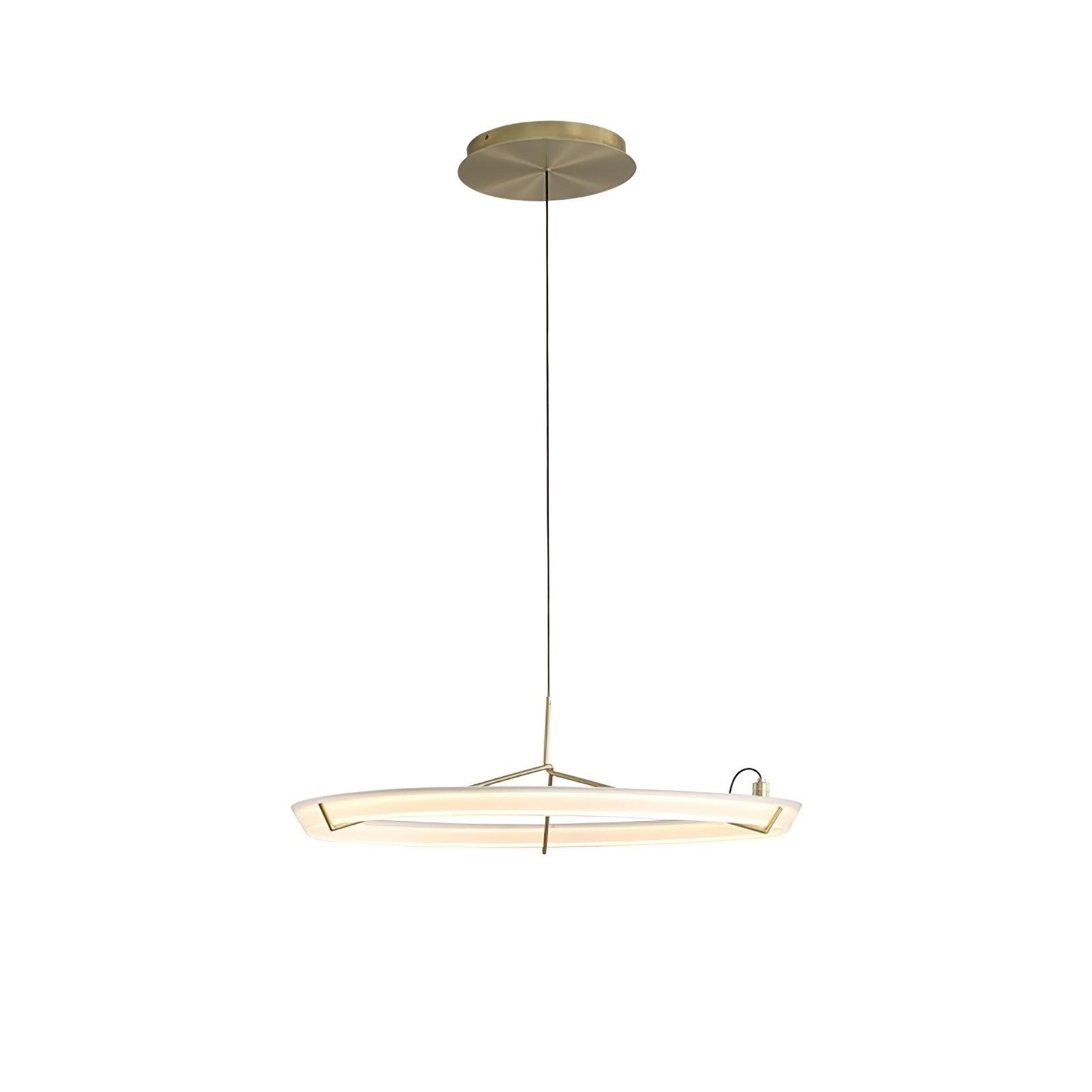 Lustra Lustre Moderne Acier Inoxydable Anneau