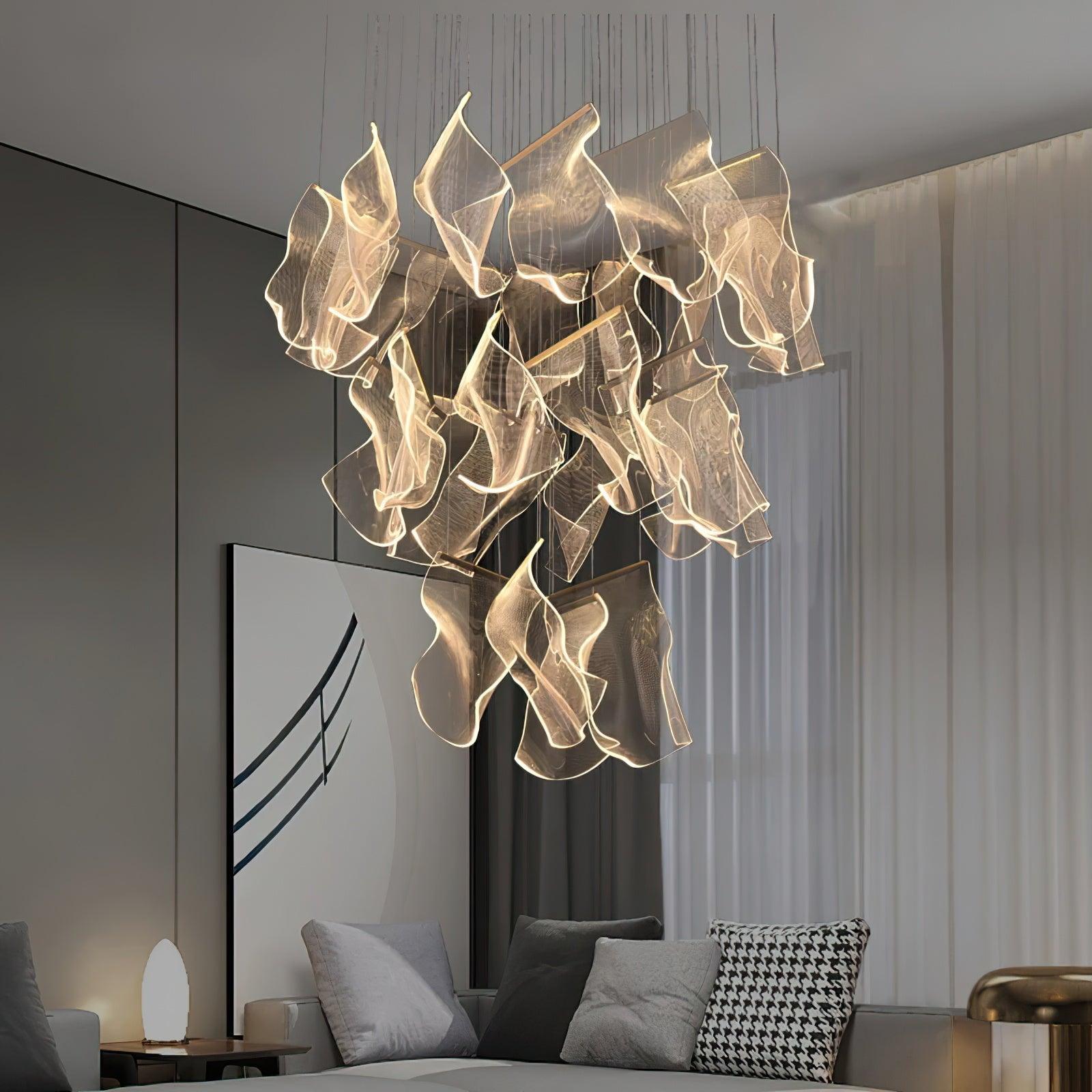 Lustra Lustre Acrylic LED Abstract Floating