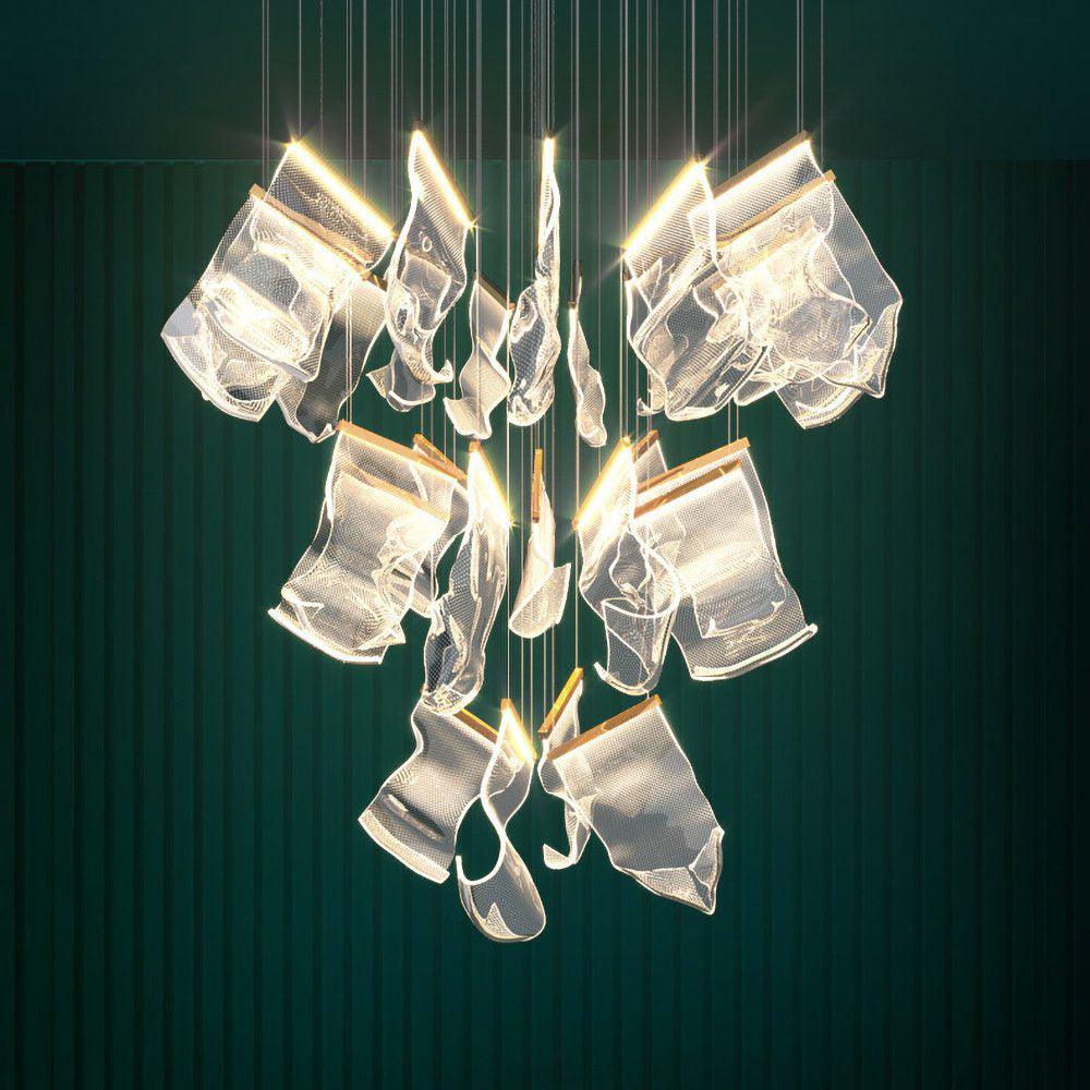 Lustra Lustre Acrylic LED Abstract Floating