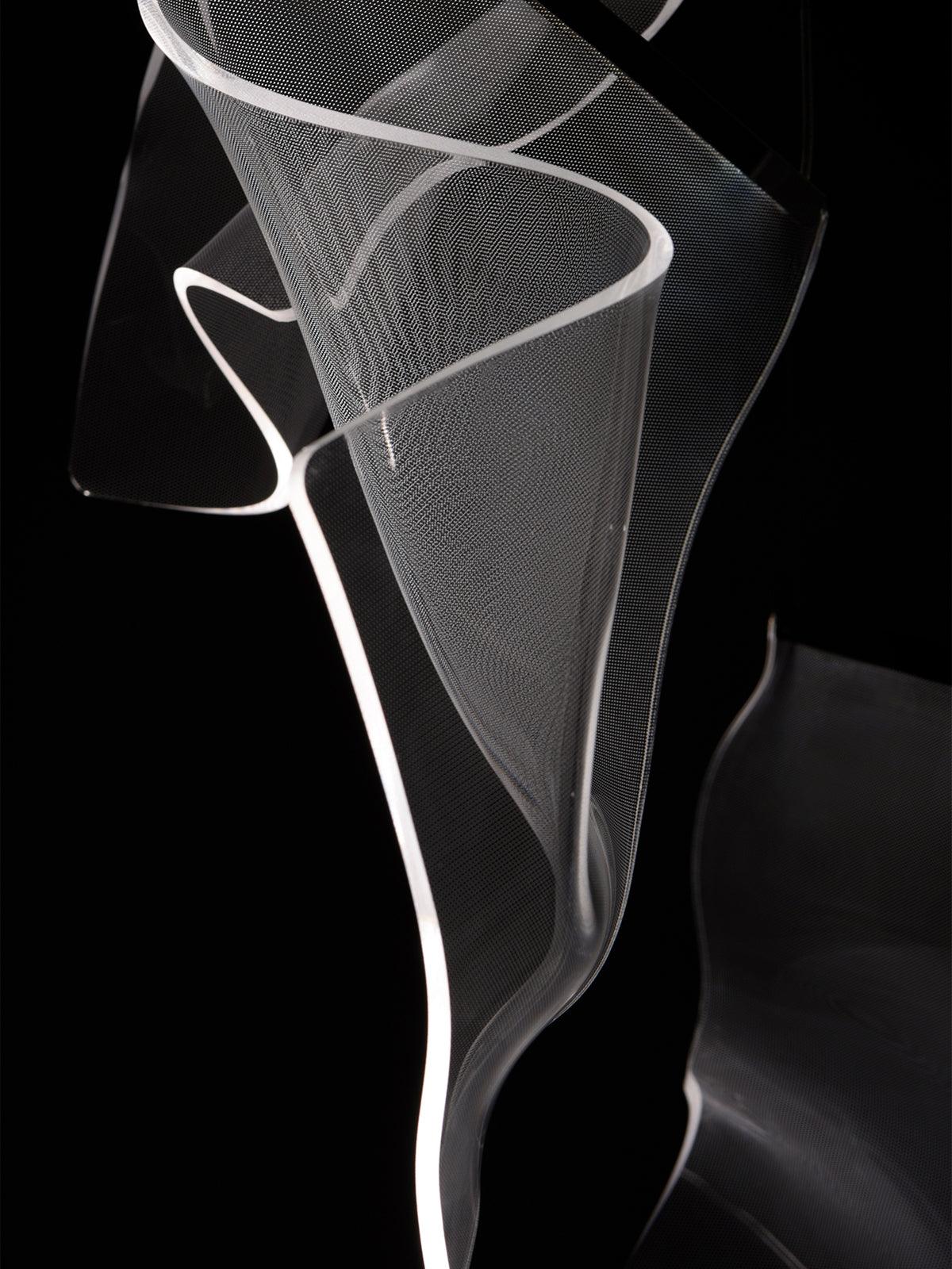Lustra Lustre Acrylic LED Abstract Floating