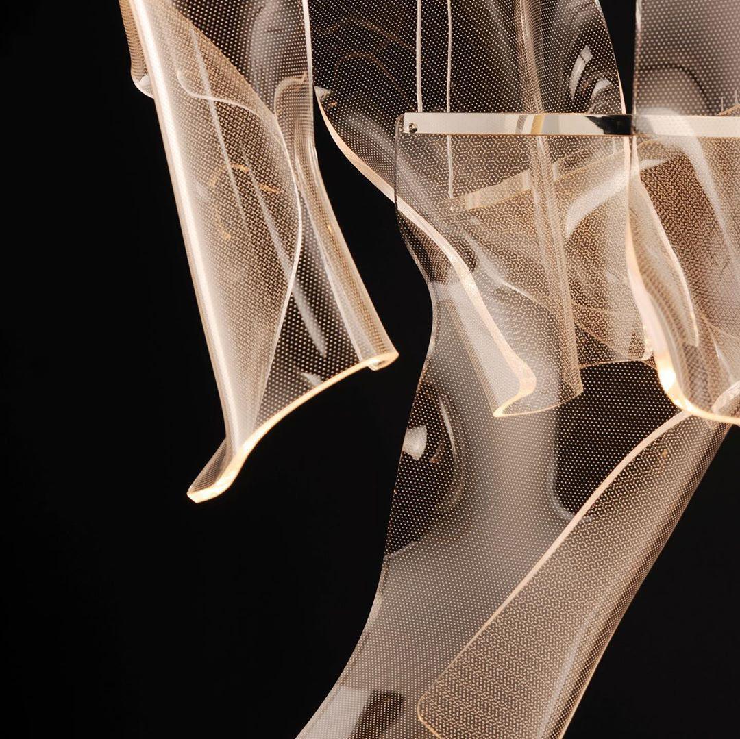 Lustra Lustre Acrylic LED Abstract Floating