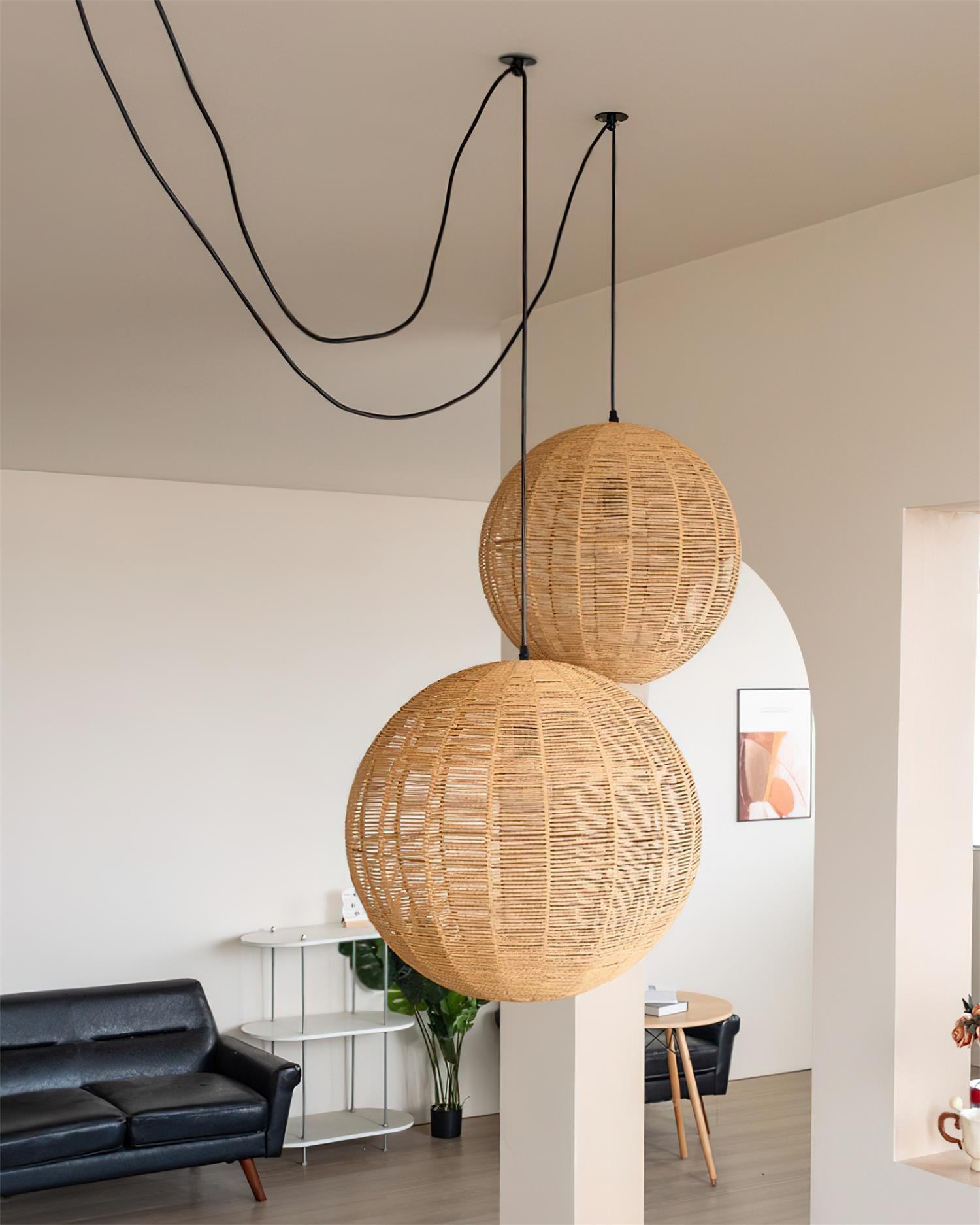 Sola Suspension Minimaliste Rattan