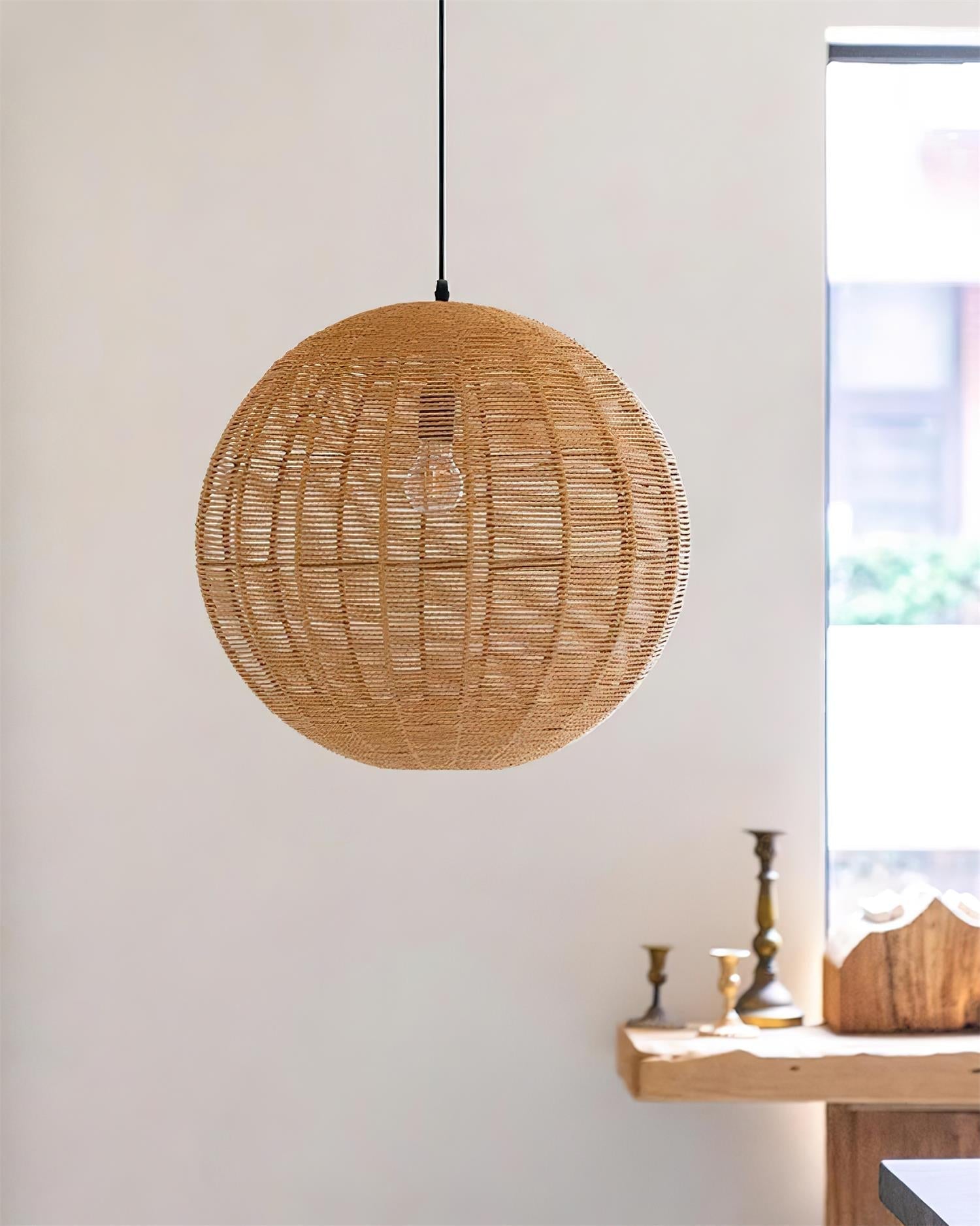Sola Suspension Minimaliste Rattan
