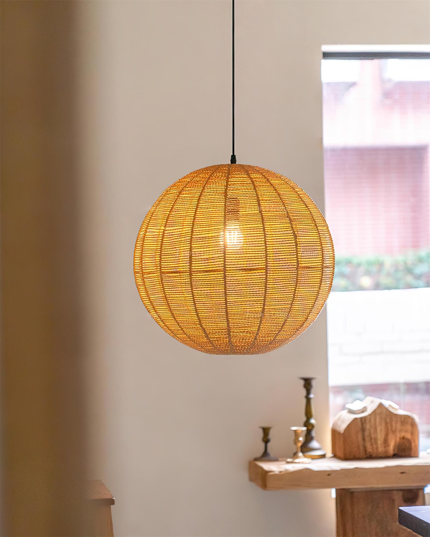Sola Suspension Minimaliste Rattan