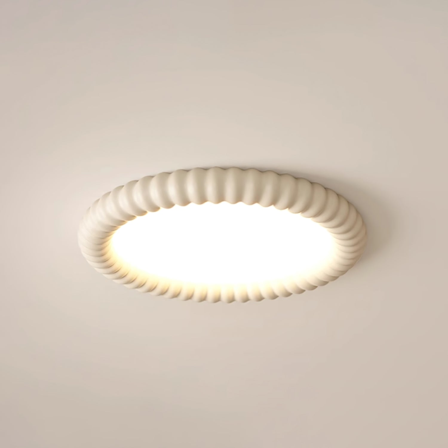 Ulire Lampe de Plafond en Résine Ondulée Art Nordique