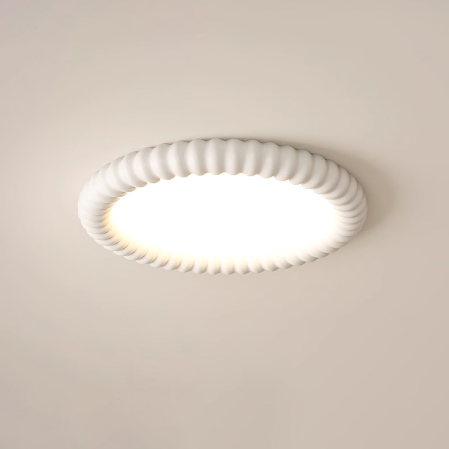 Ulire Lampe de Plafond en Résine Ondulée Art Nordique