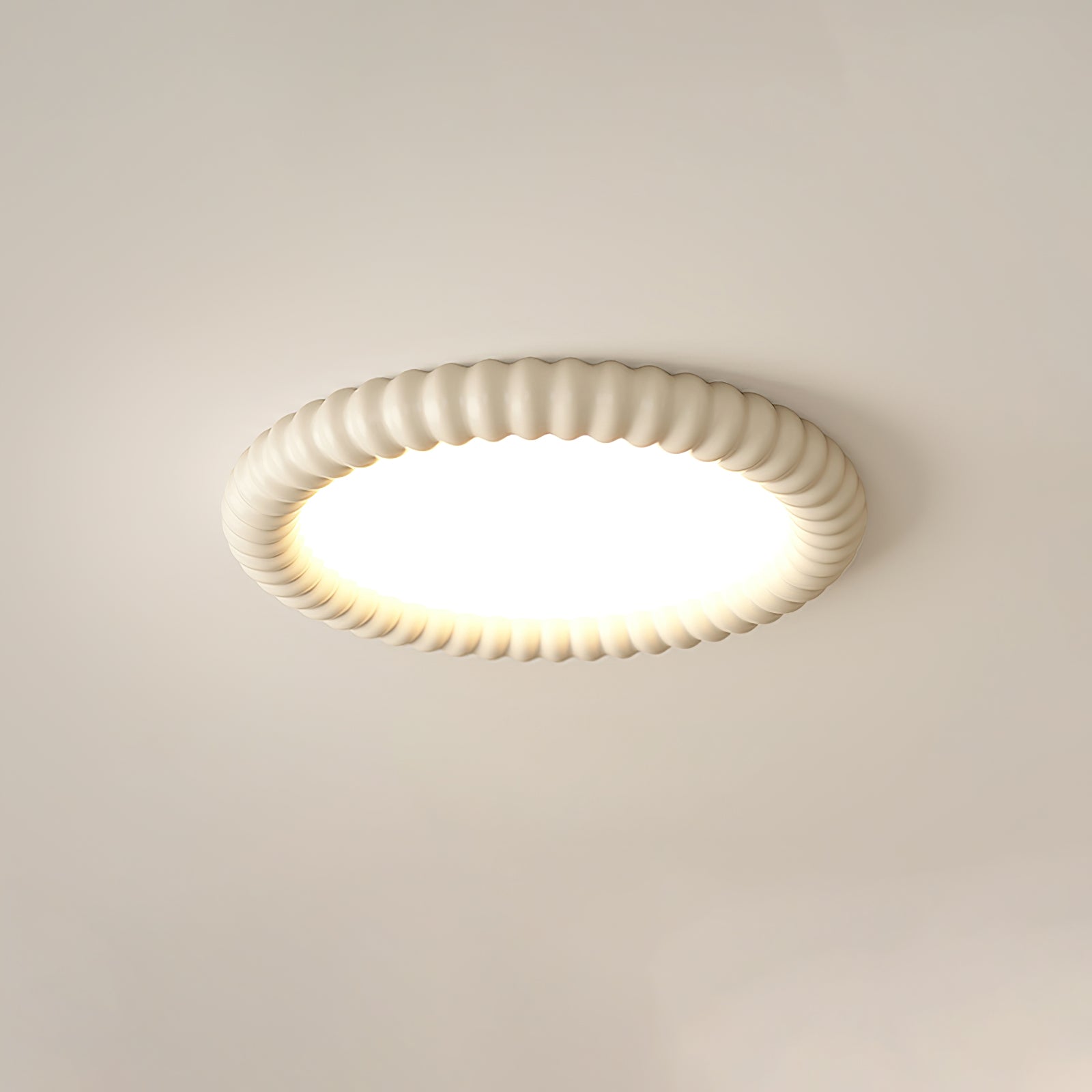 Ulire Lampe de Plafond en Résine Ondulée Art Nordique