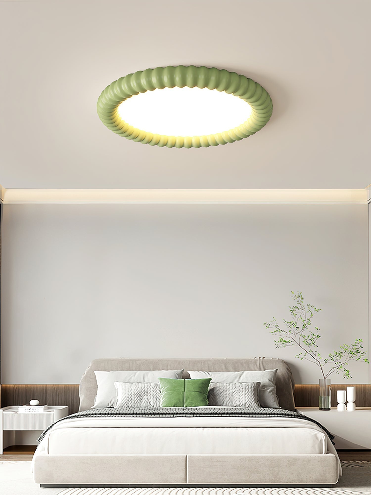 Ulire Lampe de Plafond en Résine Ondulée Art Nordique