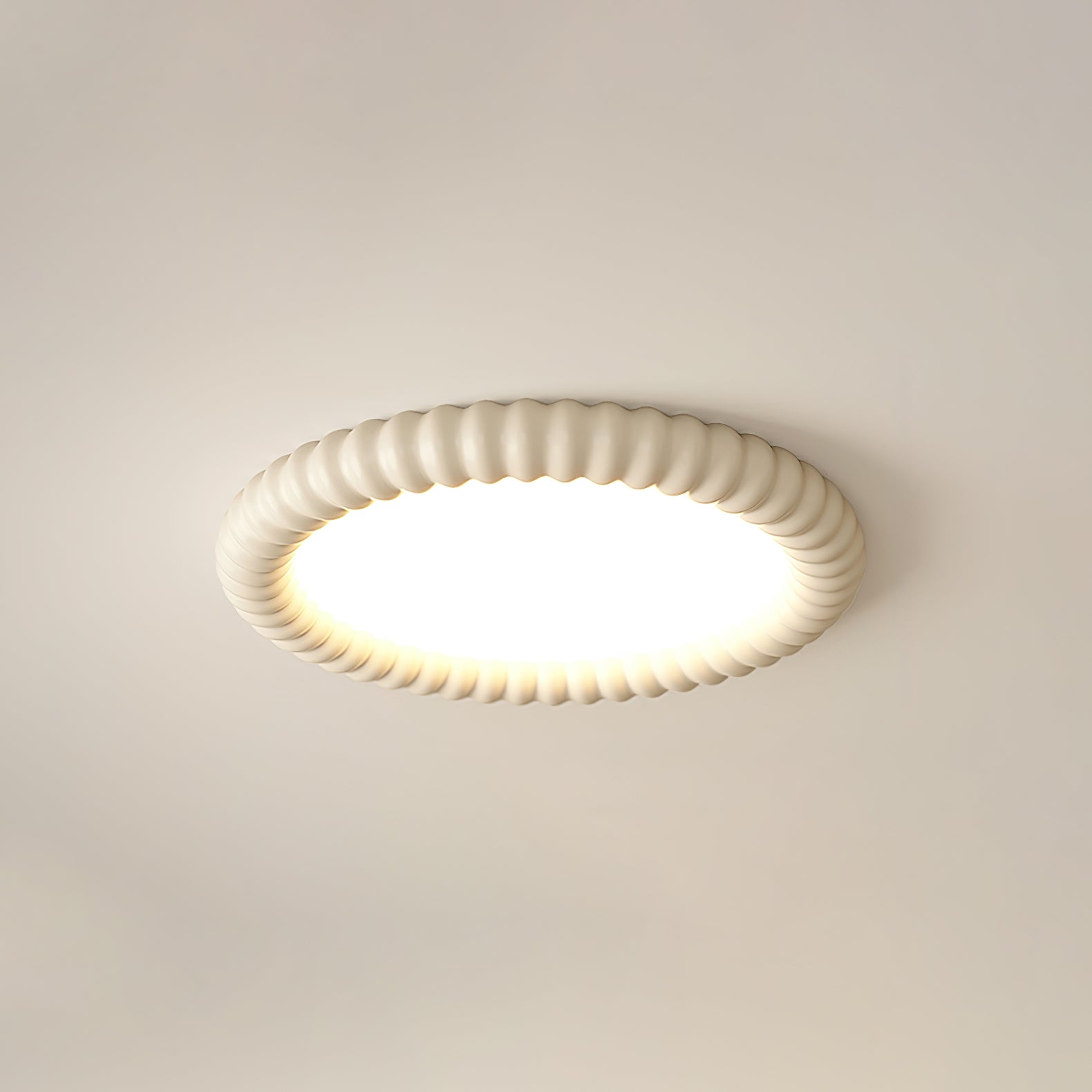 Ulire Lampe de Plafond en Résine Ondulée Art Nordique