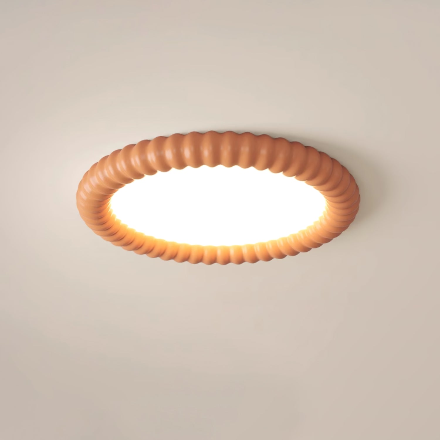 Ulire Lampe de Plafond en Résine Ondulée Art Nordique