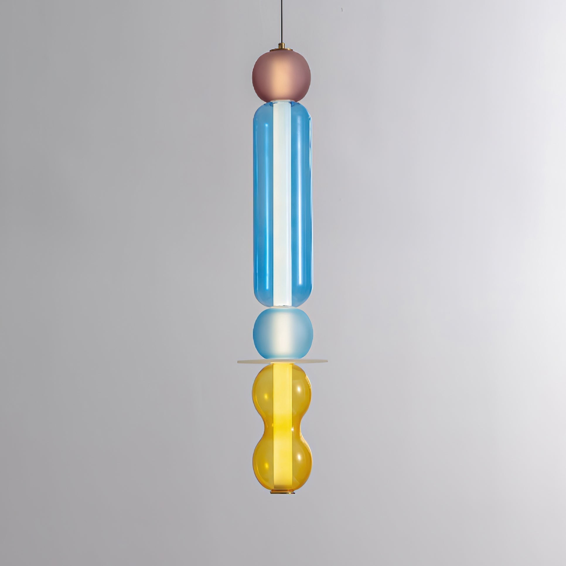 Lustra Suspension en Verre Coloré Moderne