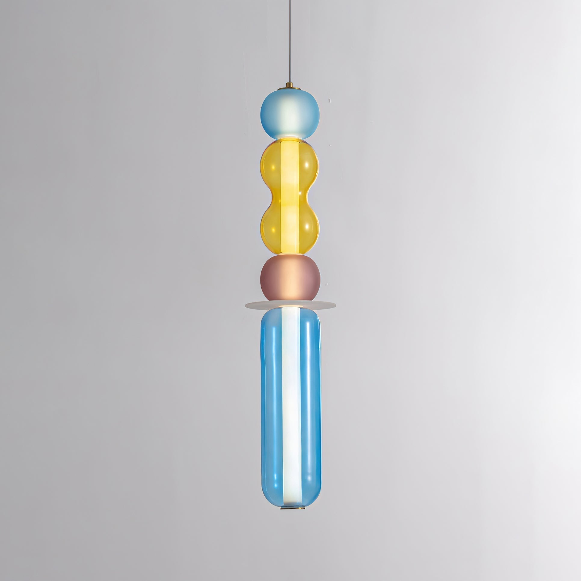Lustra Suspension en Verre Coloré Moderne