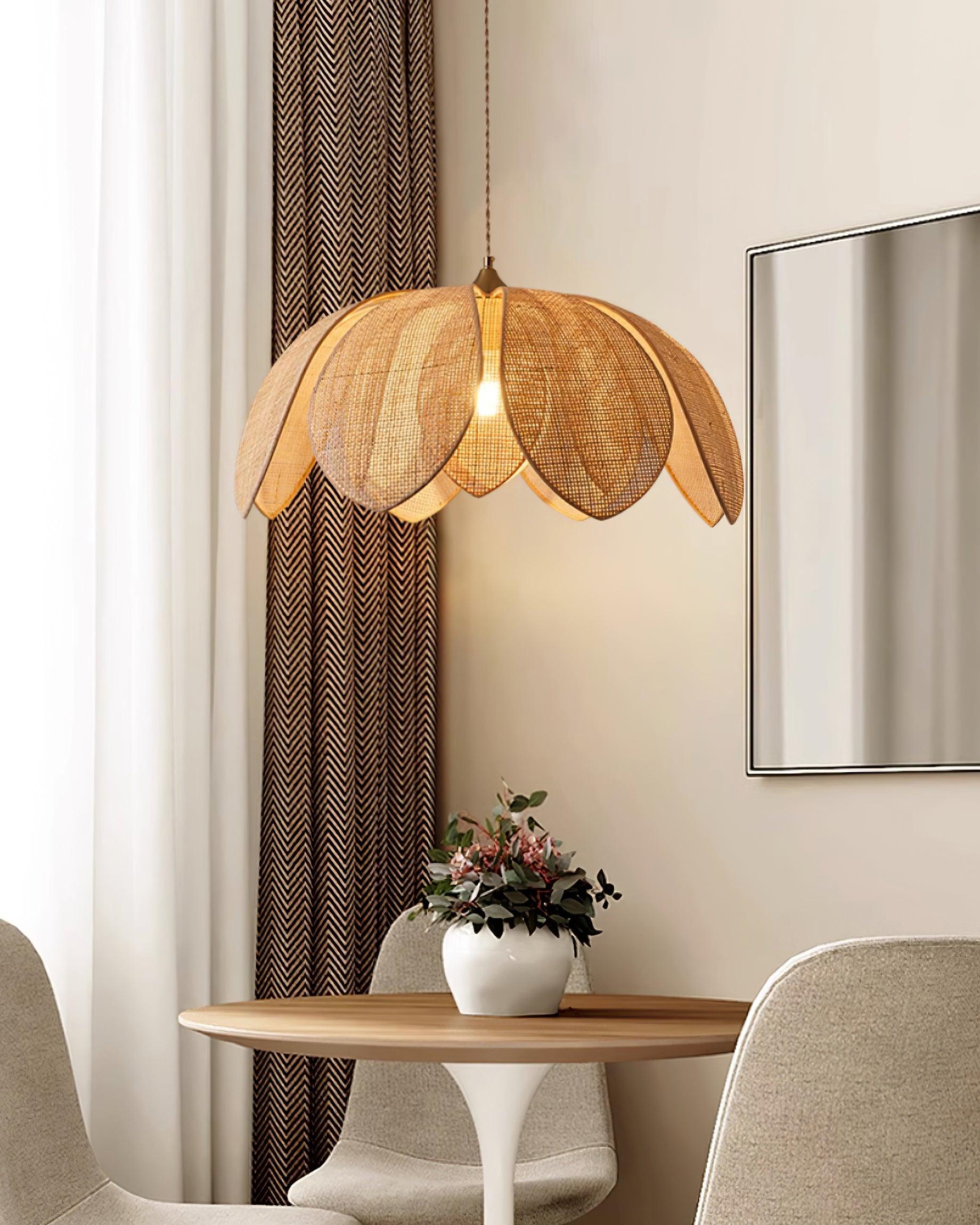 Fionel Lampe Suspension en Rattan