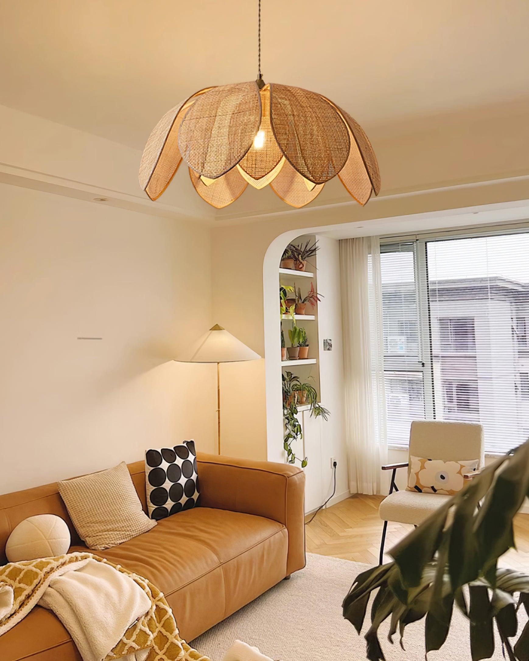 Fionel Lampe Suspension en Rattan