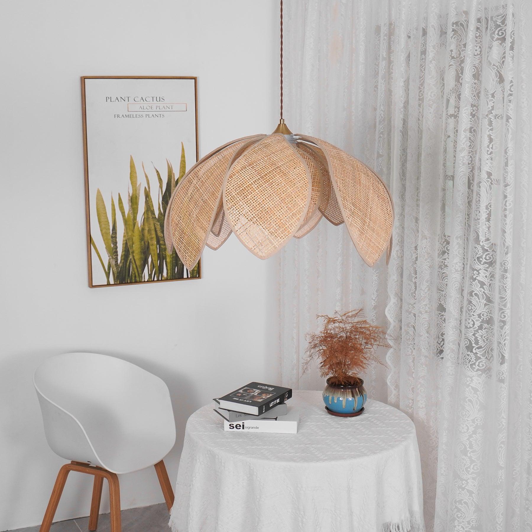 Fionel Lampe Suspension en Rattan