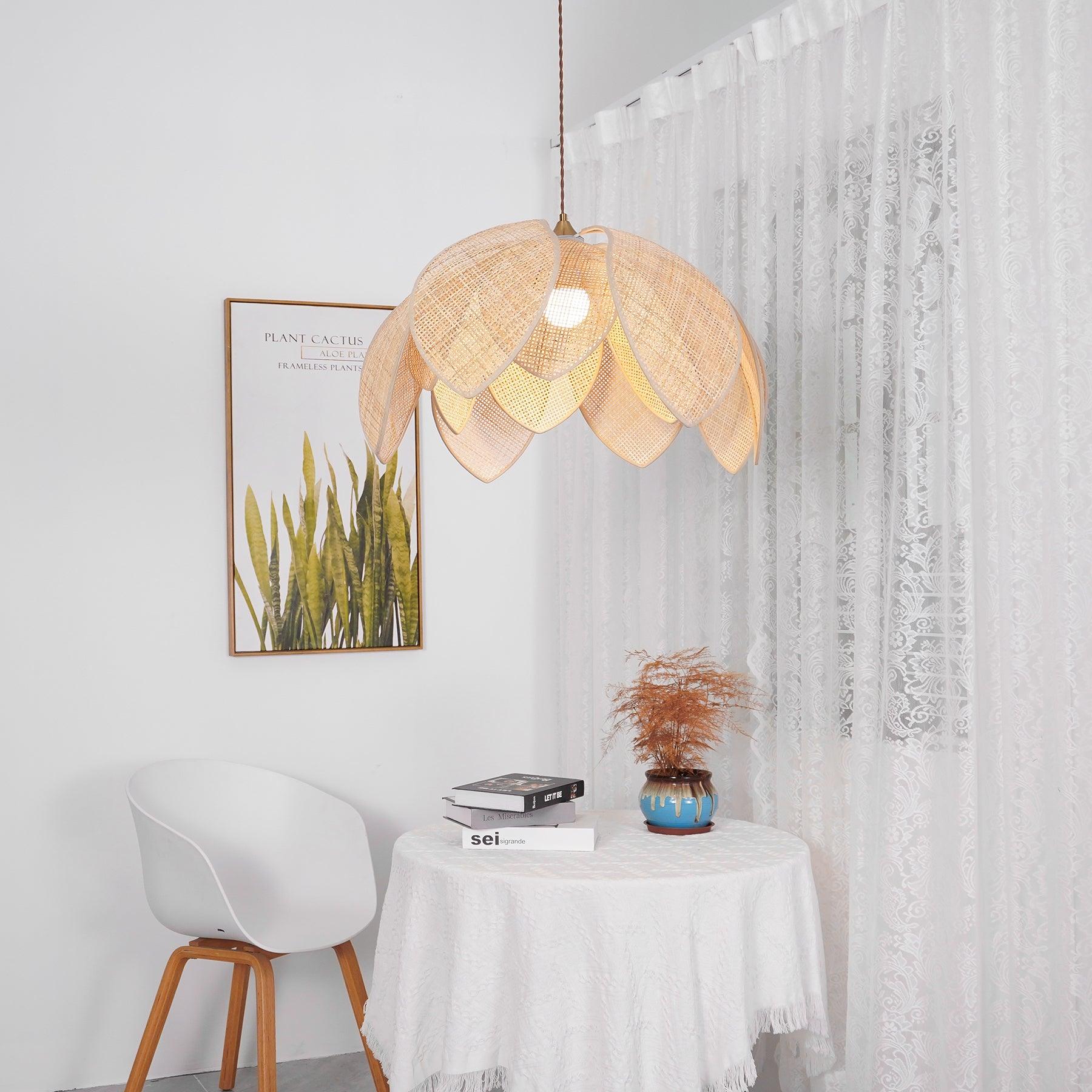 Fionel Lampe Suspension en Rattan