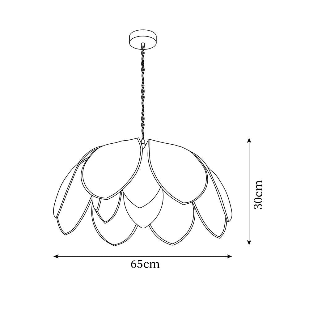 Fionel Lampe Suspension en Rattan