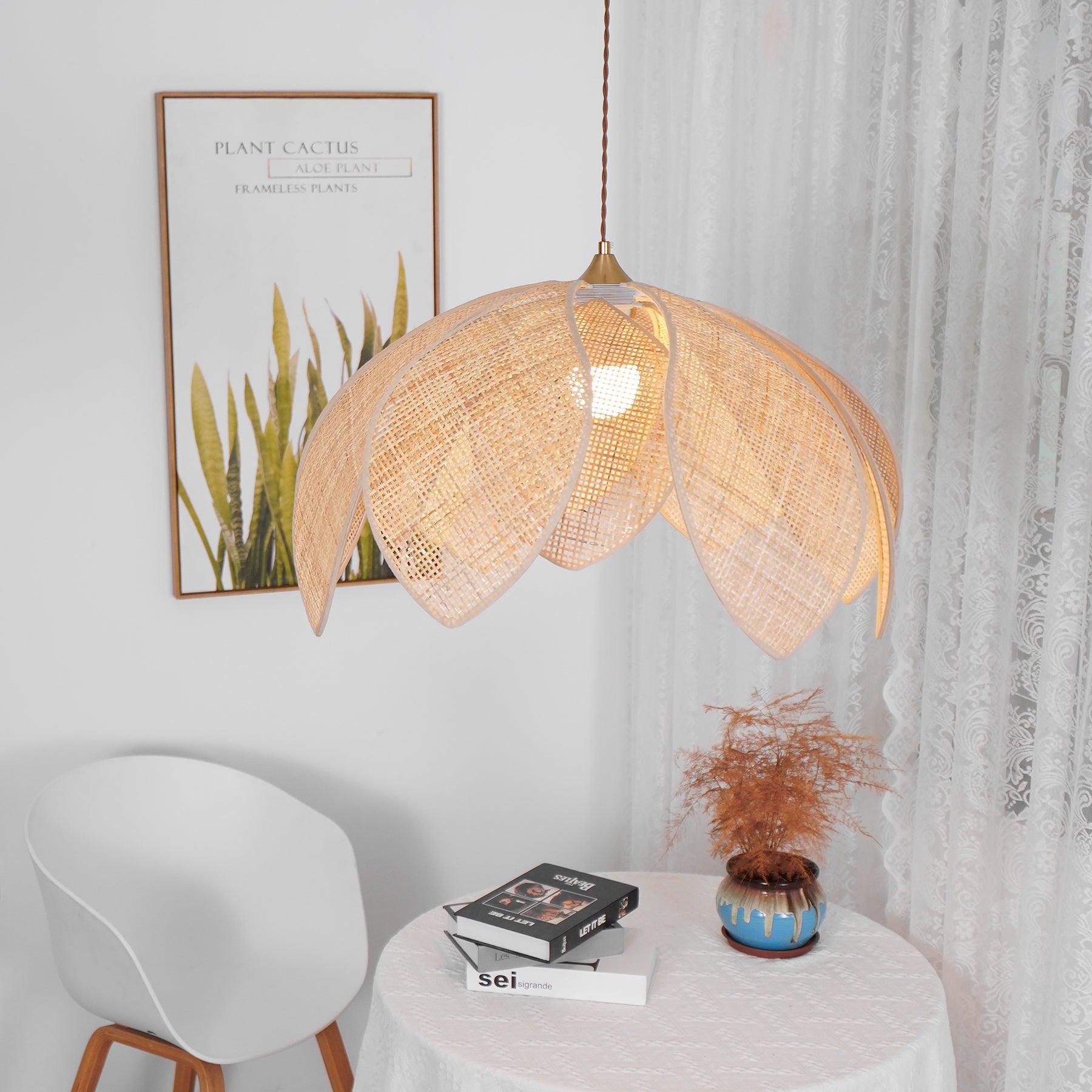 Fionel Lampe Suspension en Rattan