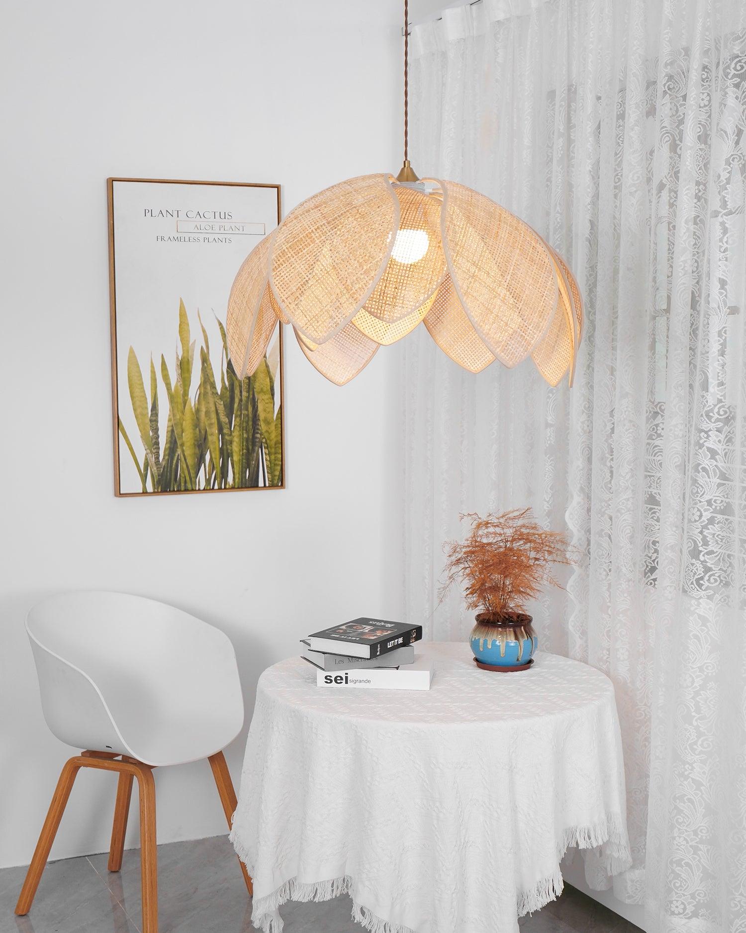 Fionel Lampe Suspension en Rattan